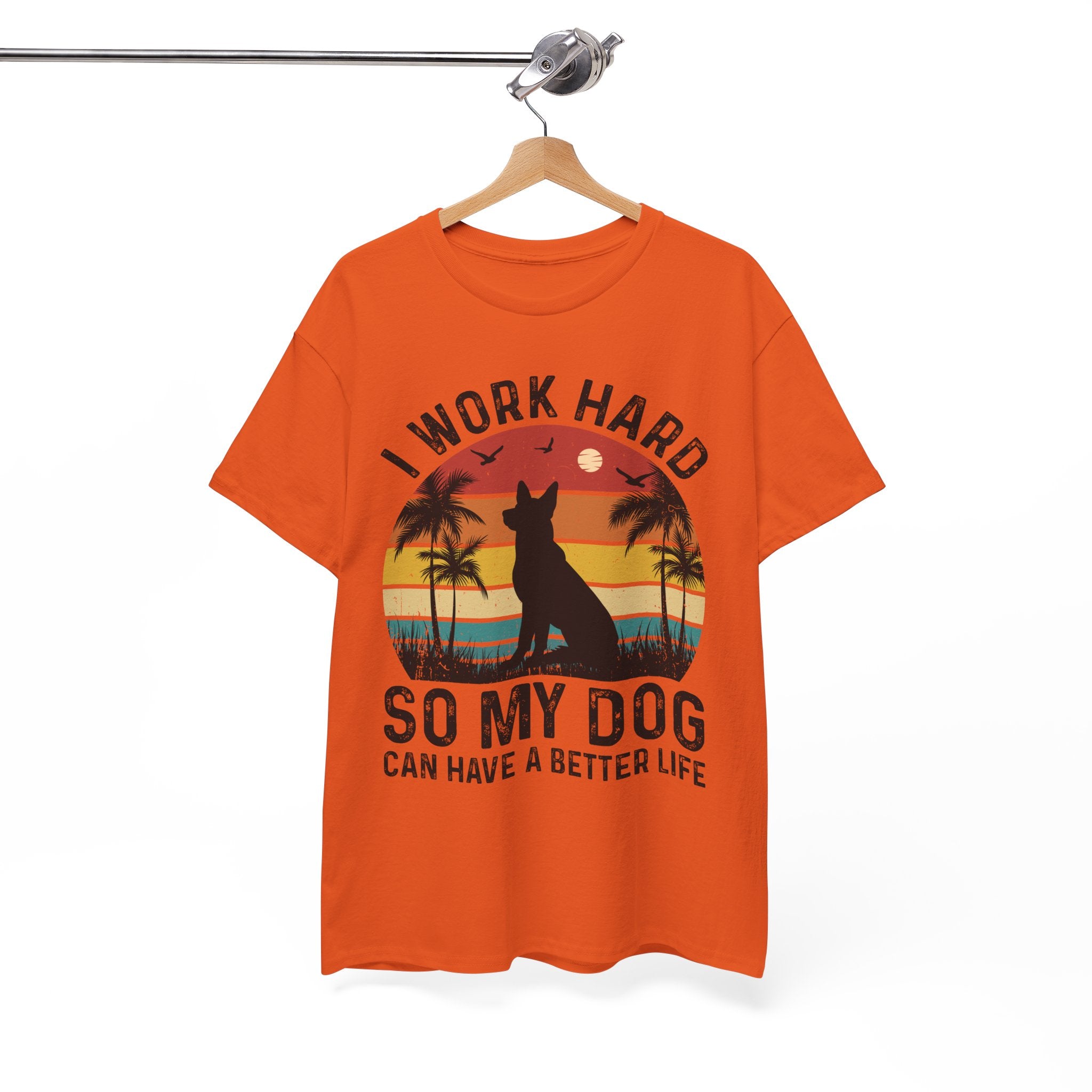 Retro Dog Lover Tee - Work Hard for My Pet