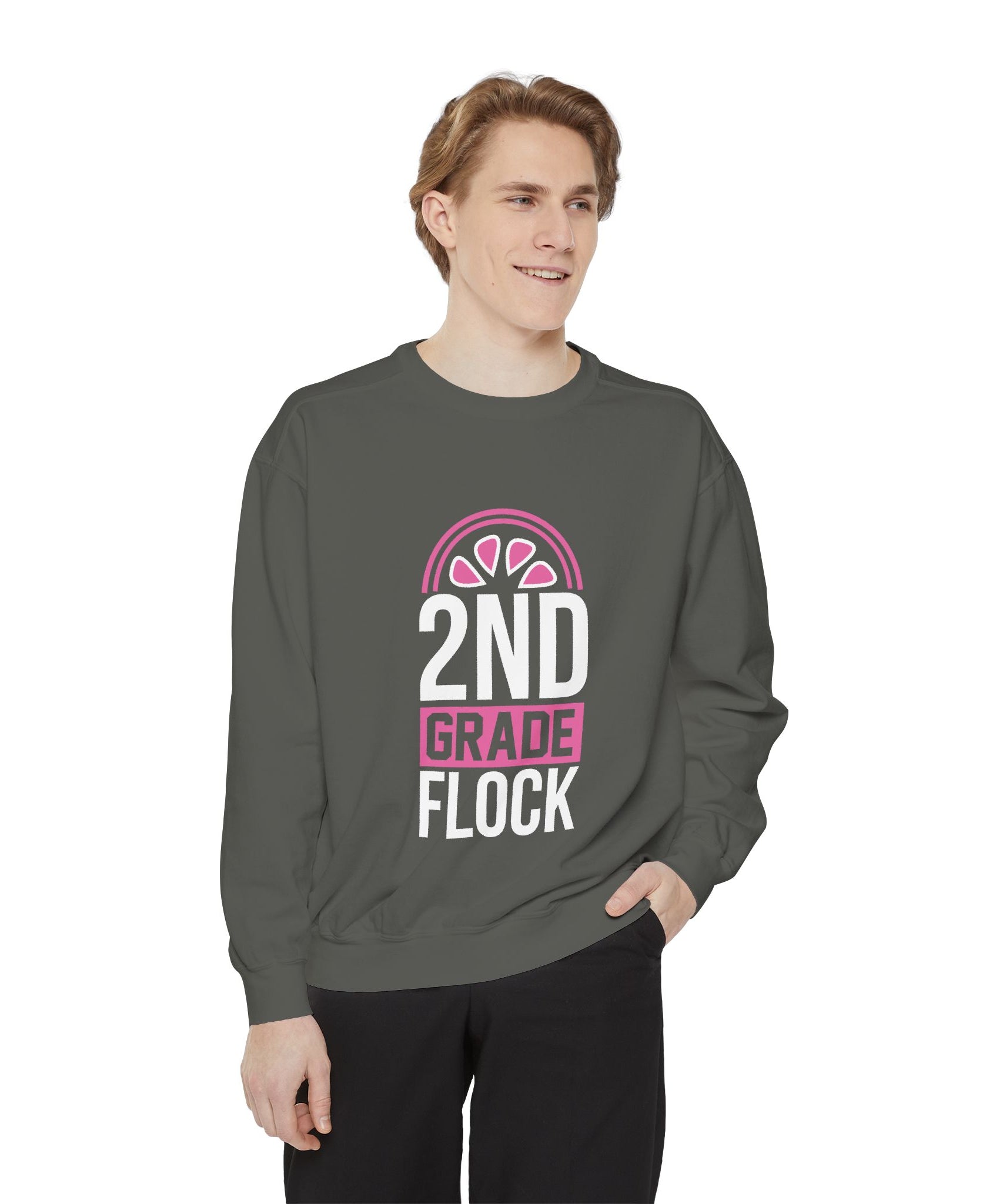 Unisex 2nd Grade Flock Sweatshirt | Perfect for Teachers, Back to School, Classroom, Gift for Kids, Cozy Style