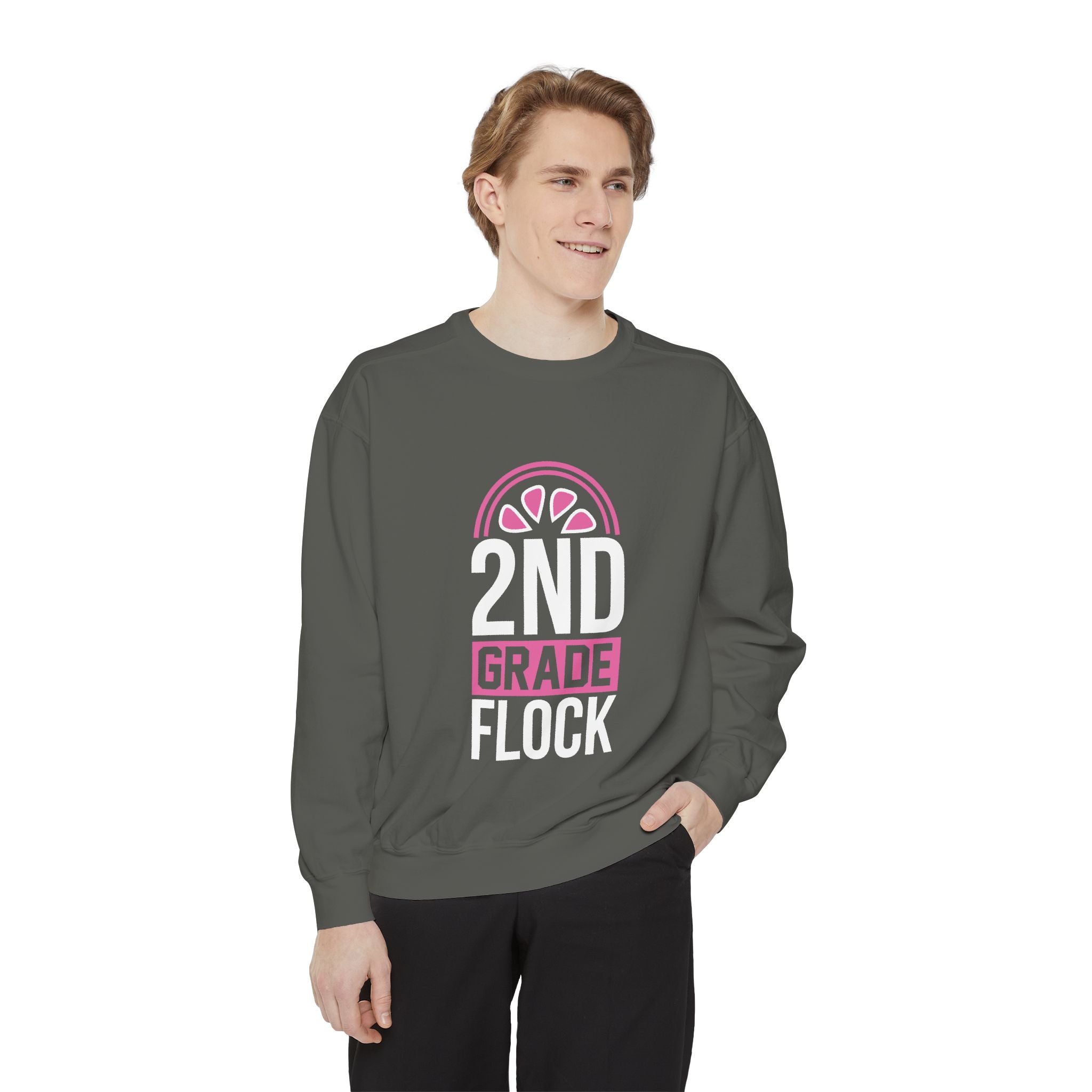 Unisex 2nd Grade Flock Sweatshirt | Perfect for Teachers, Back to School, Classroom, Gift for Kids, Cozy Style