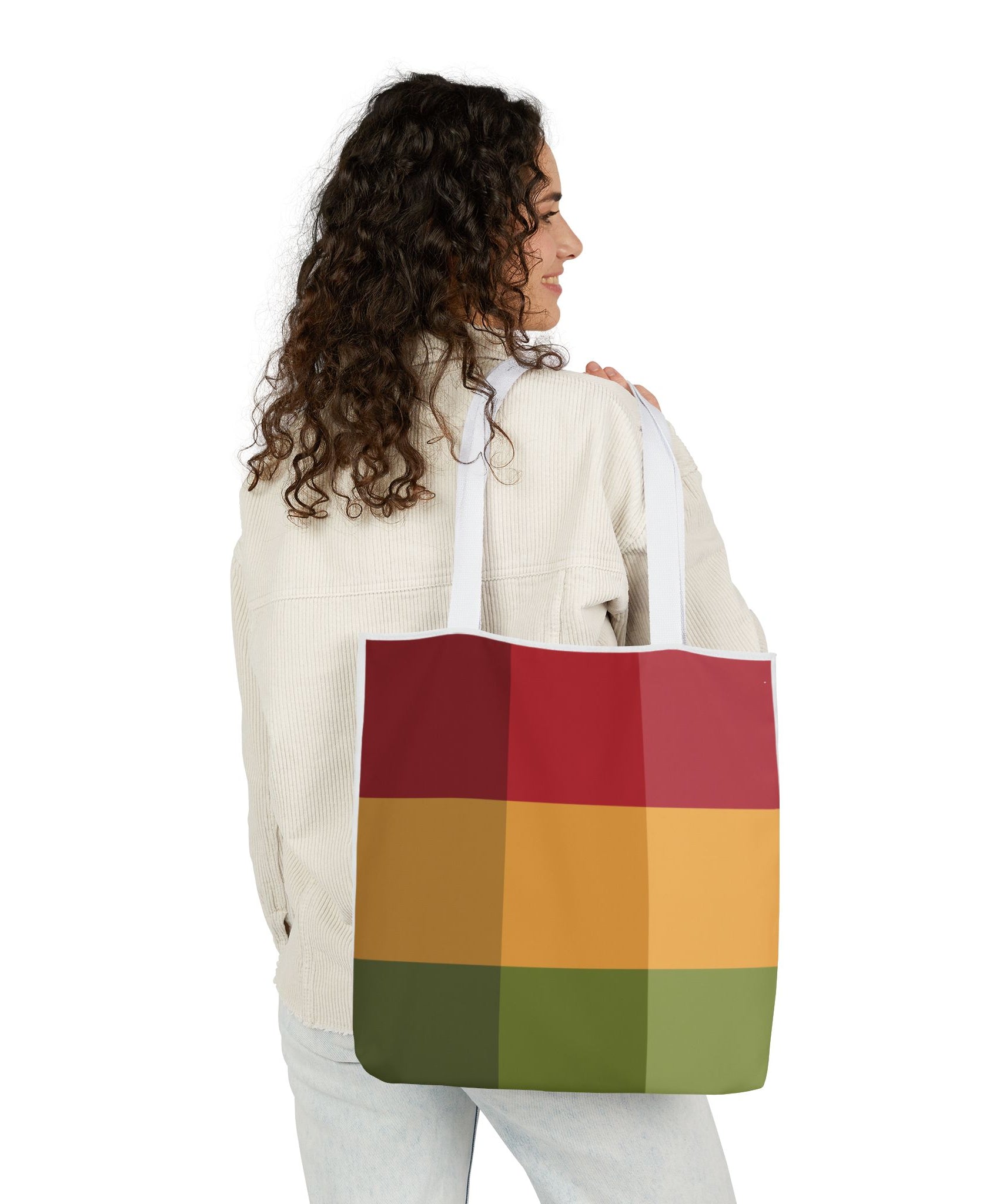 Colorful Geometric Square Pattern Tote Bag | Gallory Hive