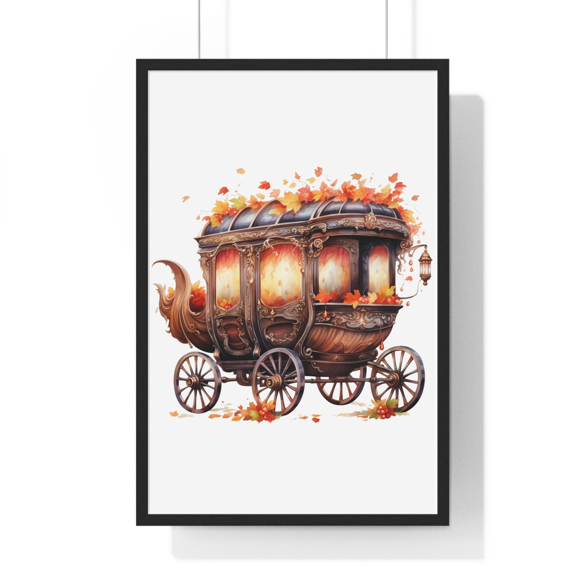 Autumn Carriage Wall Art – Vintage Fall Wagon Print | Gallory Hive