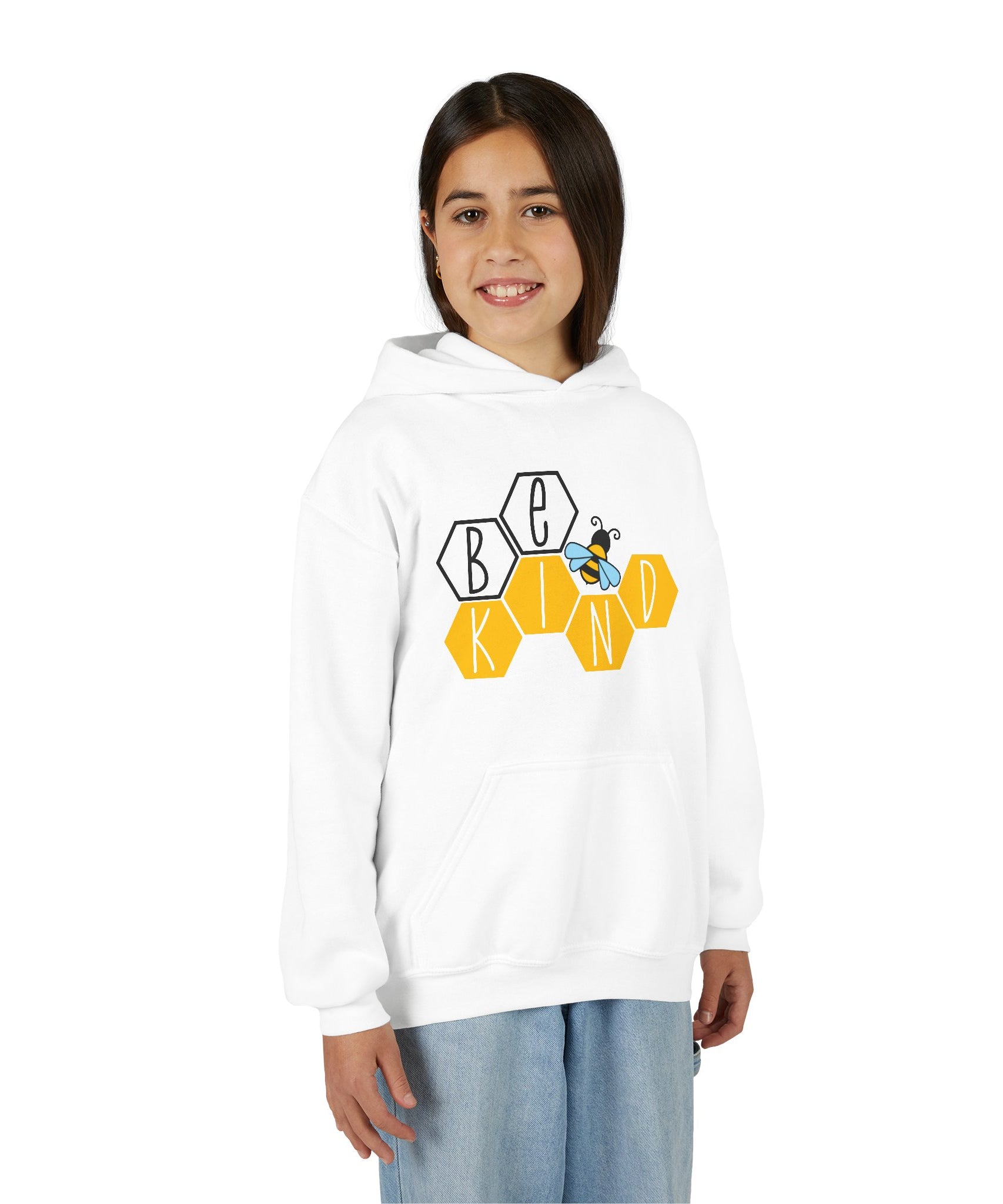 Unisex Kids Hoodie – Bee Kind & Cozy