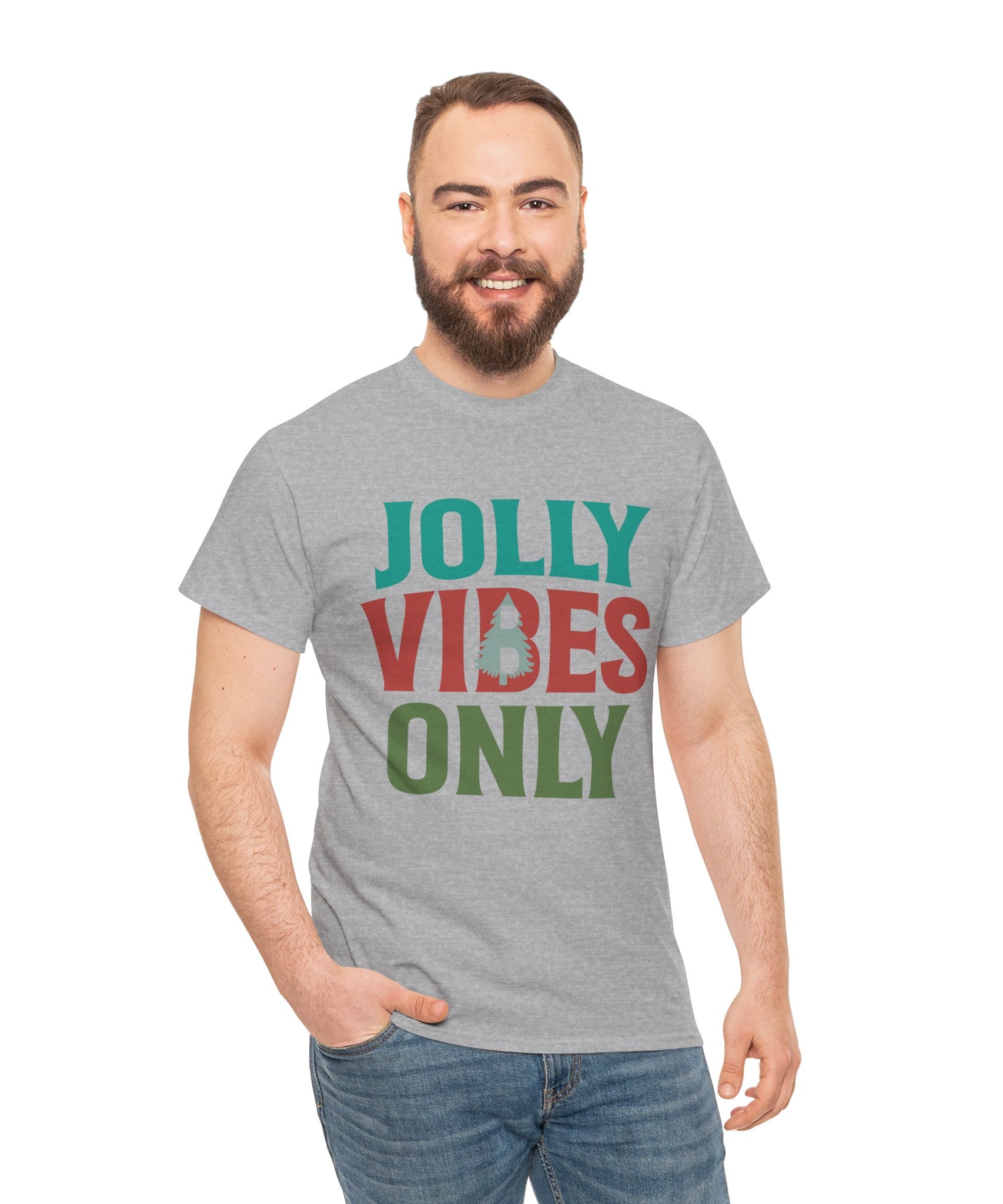 Festive Jolly Vibes Christmas T-Shirt | Gallory Hive
