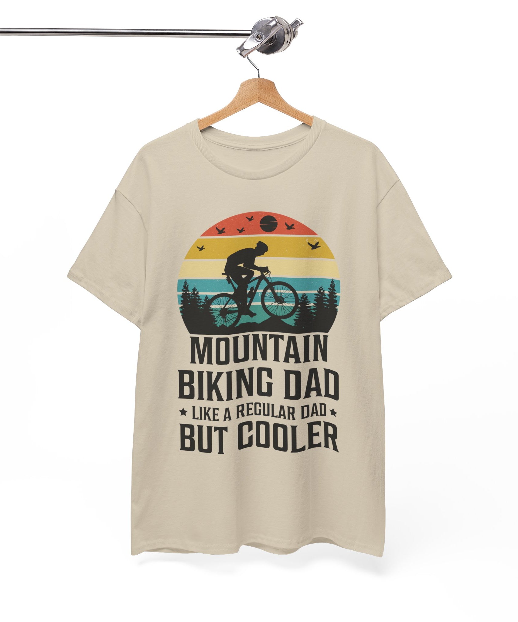 Retro Mountain Biking Dad Tee - Unique Gift Idea
