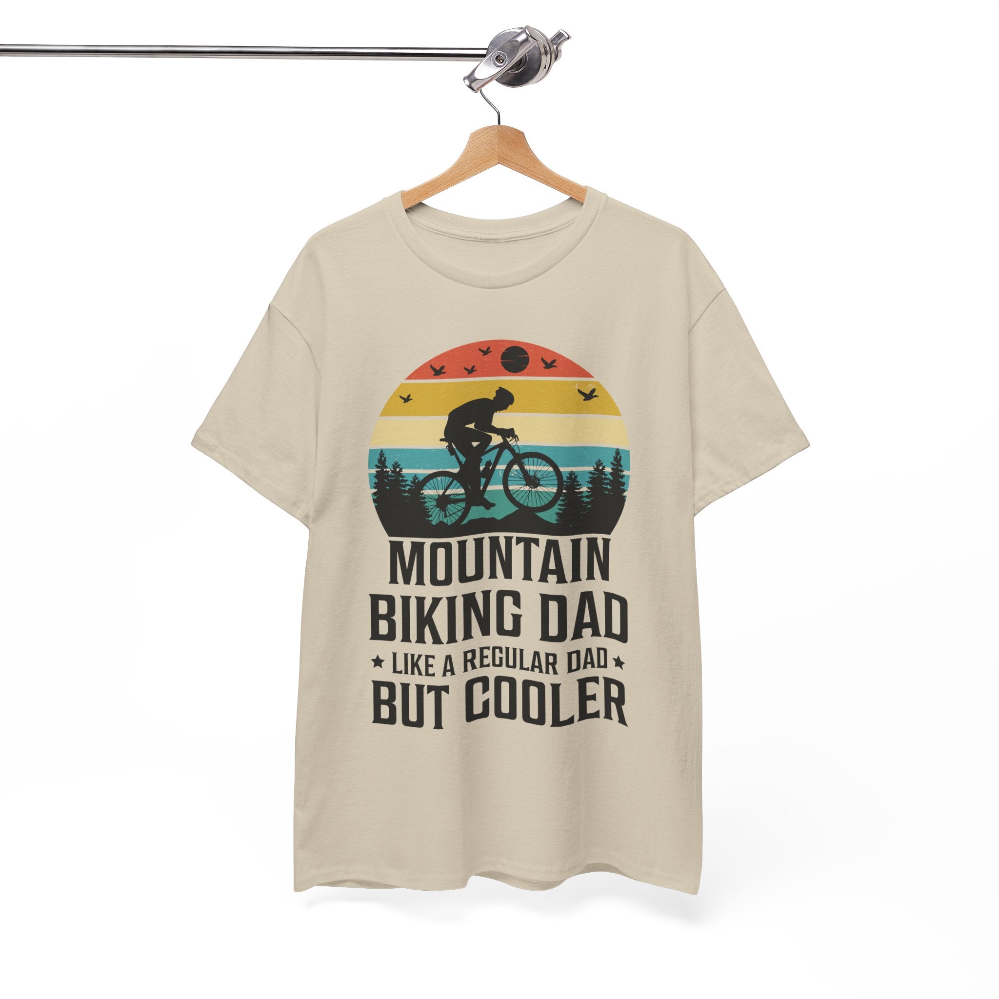Retro Mountain Biking Dad Tee - Unique Gift Idea