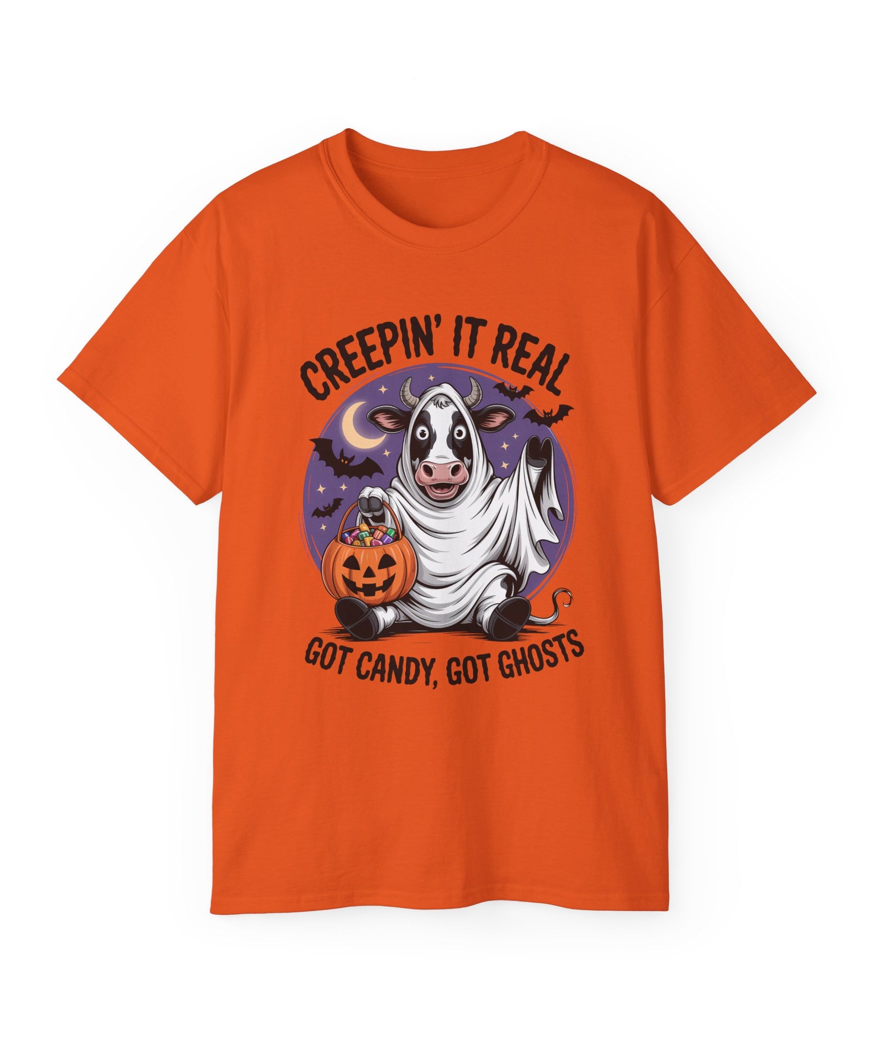 Cute Candy Cow Spooky Season Shirt | Gallory Hive