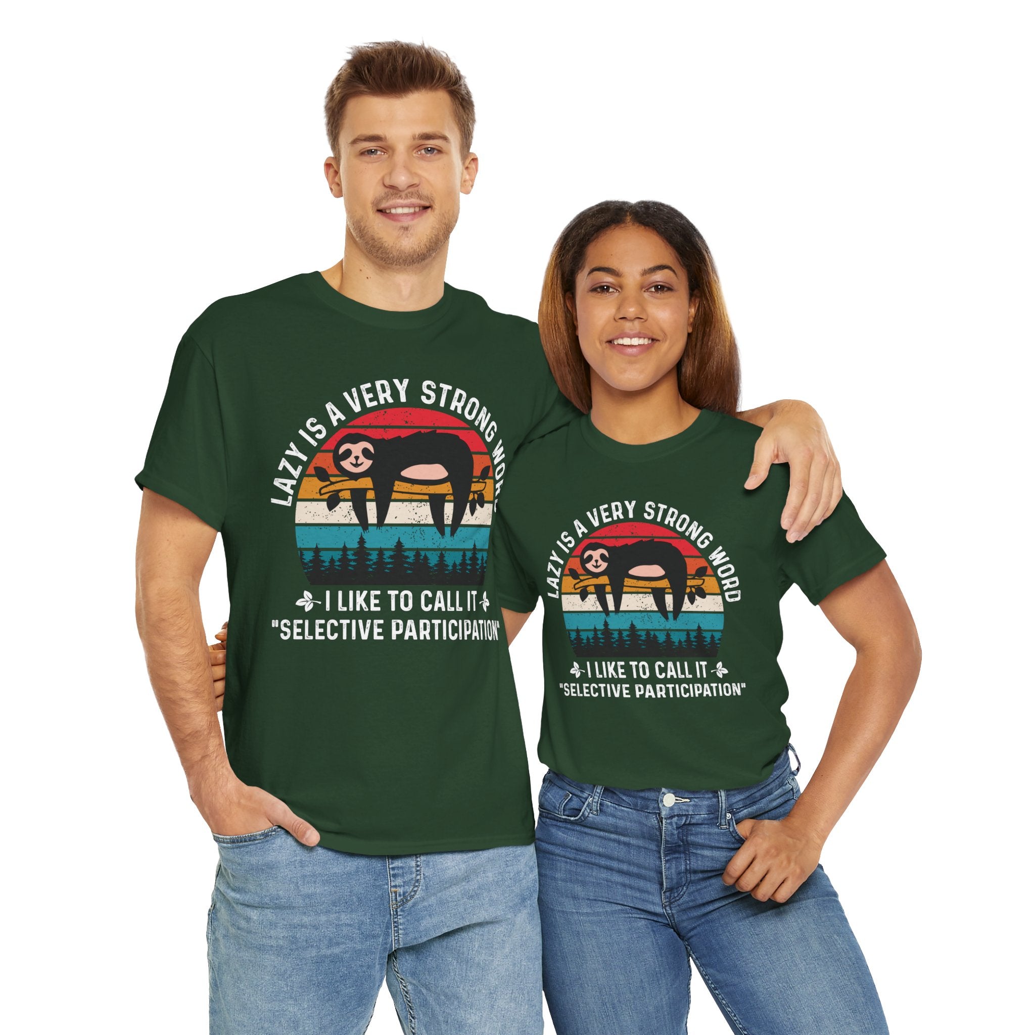 Sloth Hiking Team Retro Sunset Tee