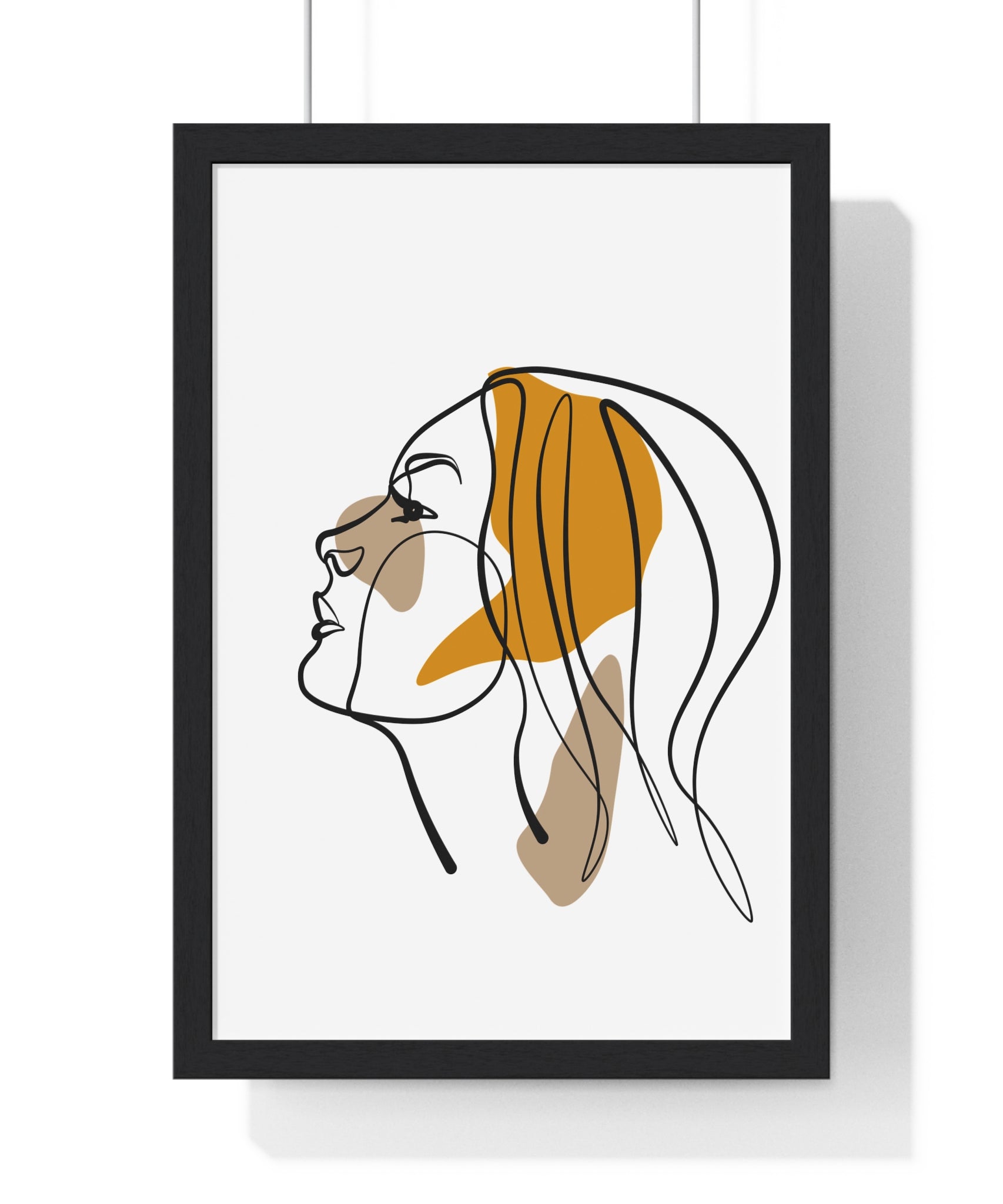 Abstract Woman Face Art – Framed Minimalist Print | Gallory Hive