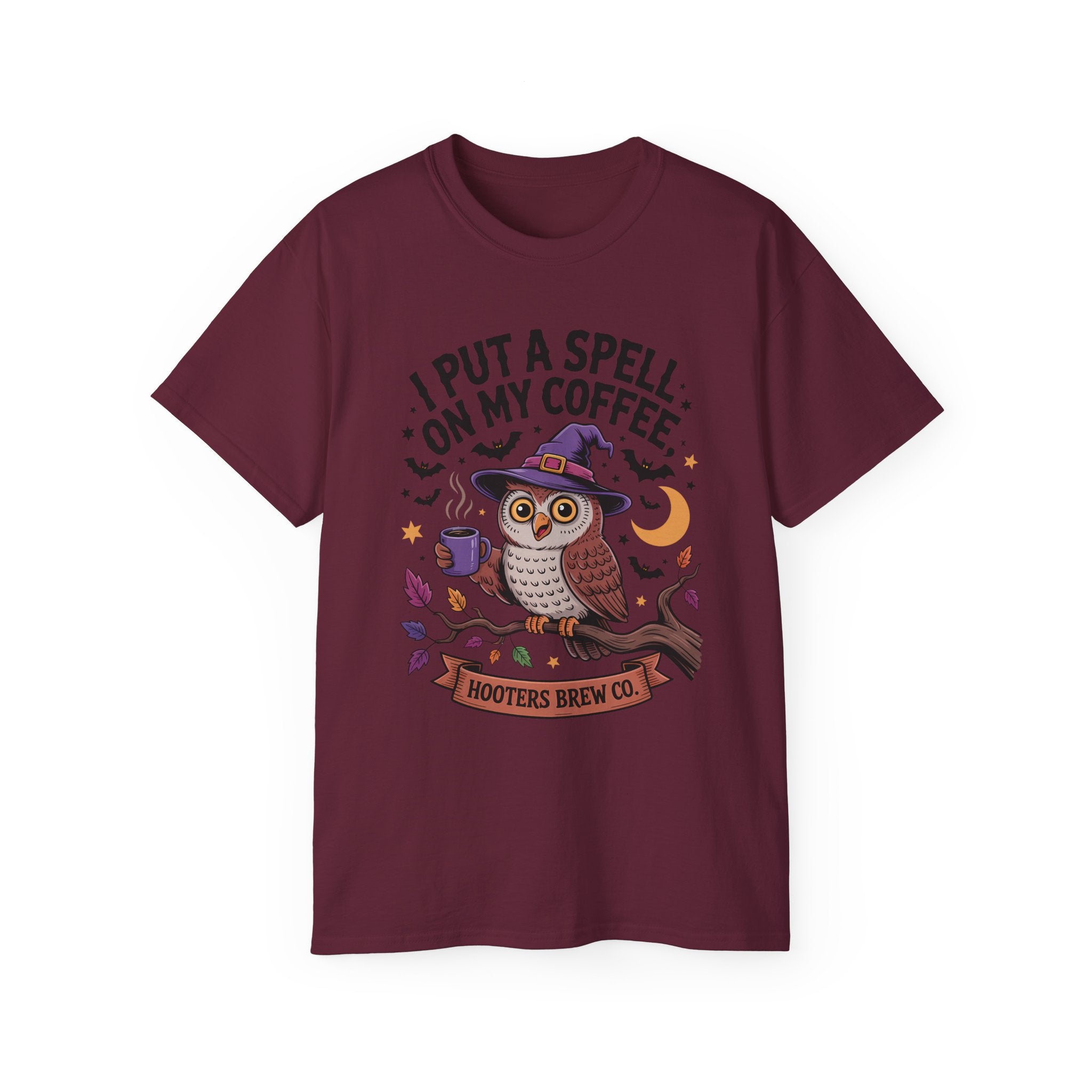 Halloween Owl Coffee Tee - Festive Wear | Gallory Hive