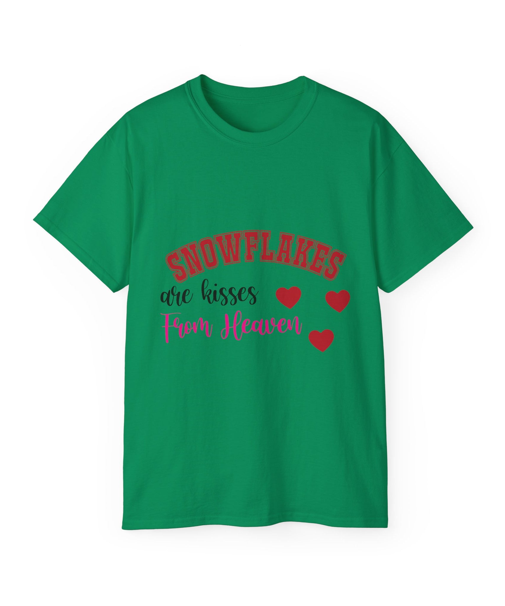 Snowflakes & Hearts Christmas T-Shirt | Gallory Hive