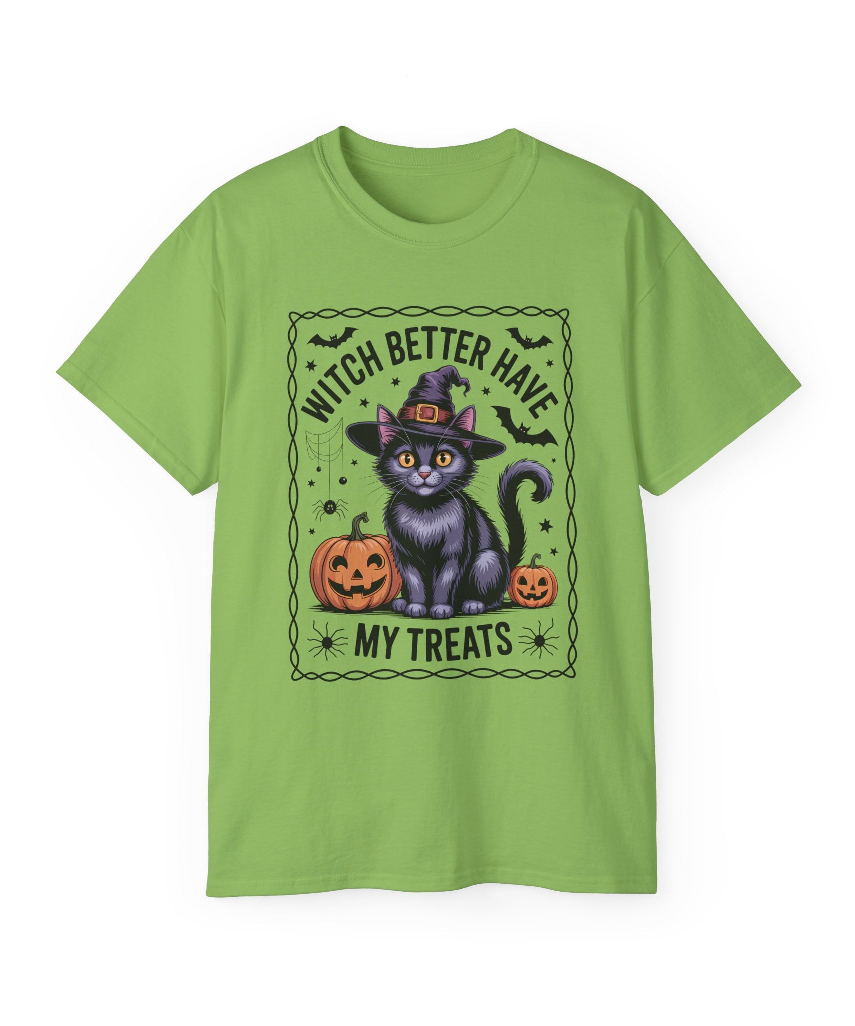 Spooky Witch Cat Tee - Halloween Season Wear | Gallory Hive