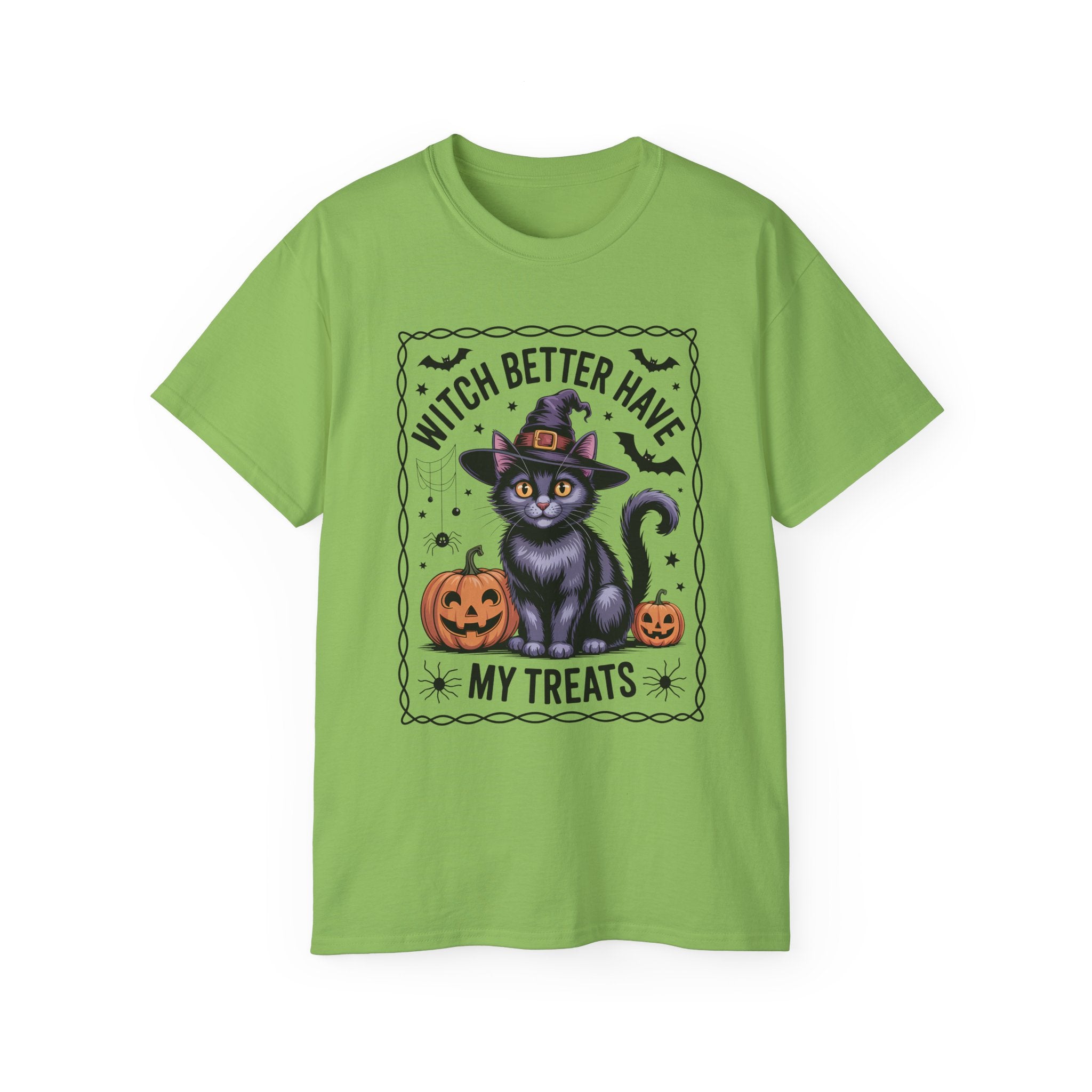 Spooky Witch Cat Tee - Halloween Season Wear | Gallory Hive