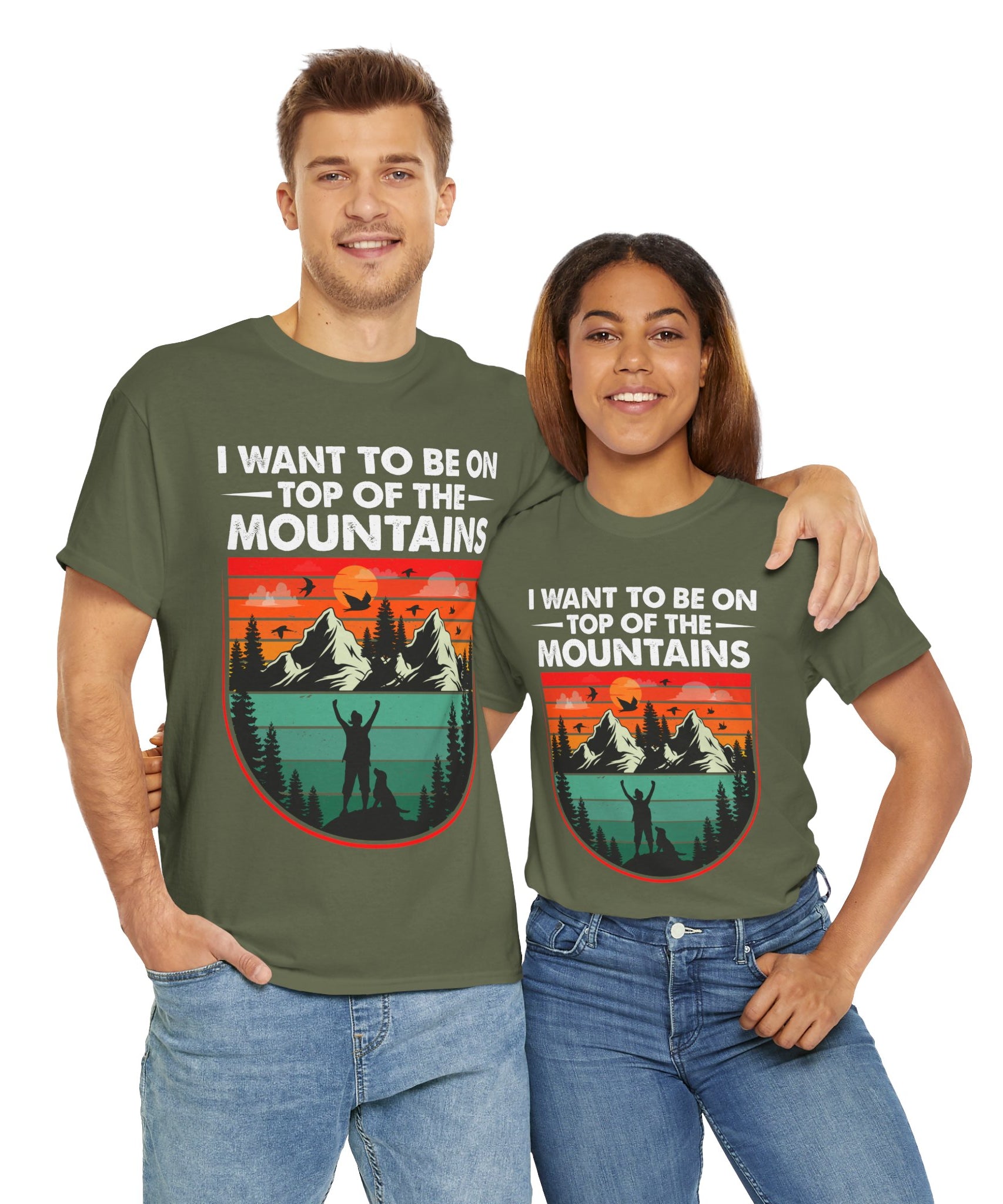 Retro Mountains T-Shirt - Adventure Vibes Tee