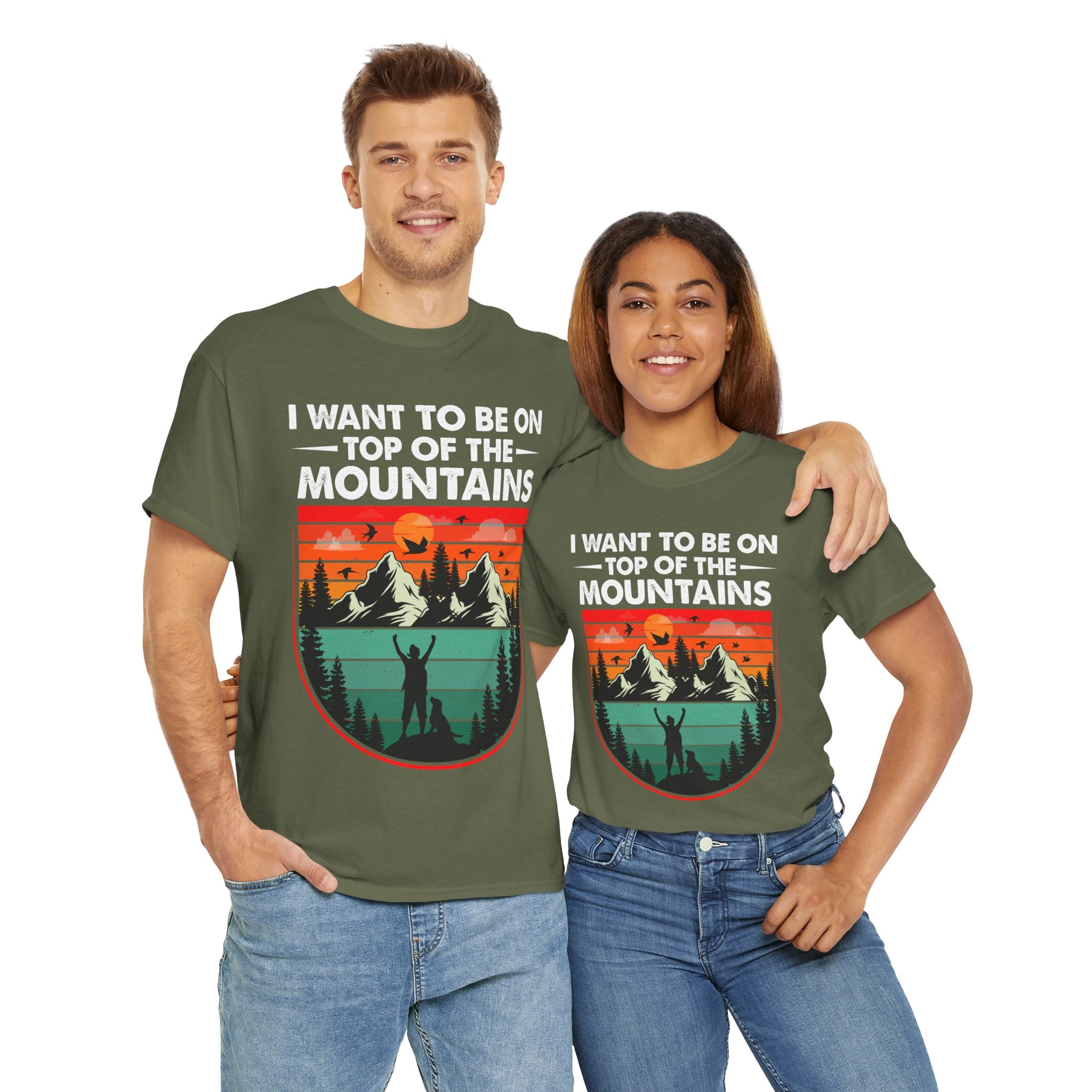 Retro Mountains T-Shirt - Adventure Vibes Tee