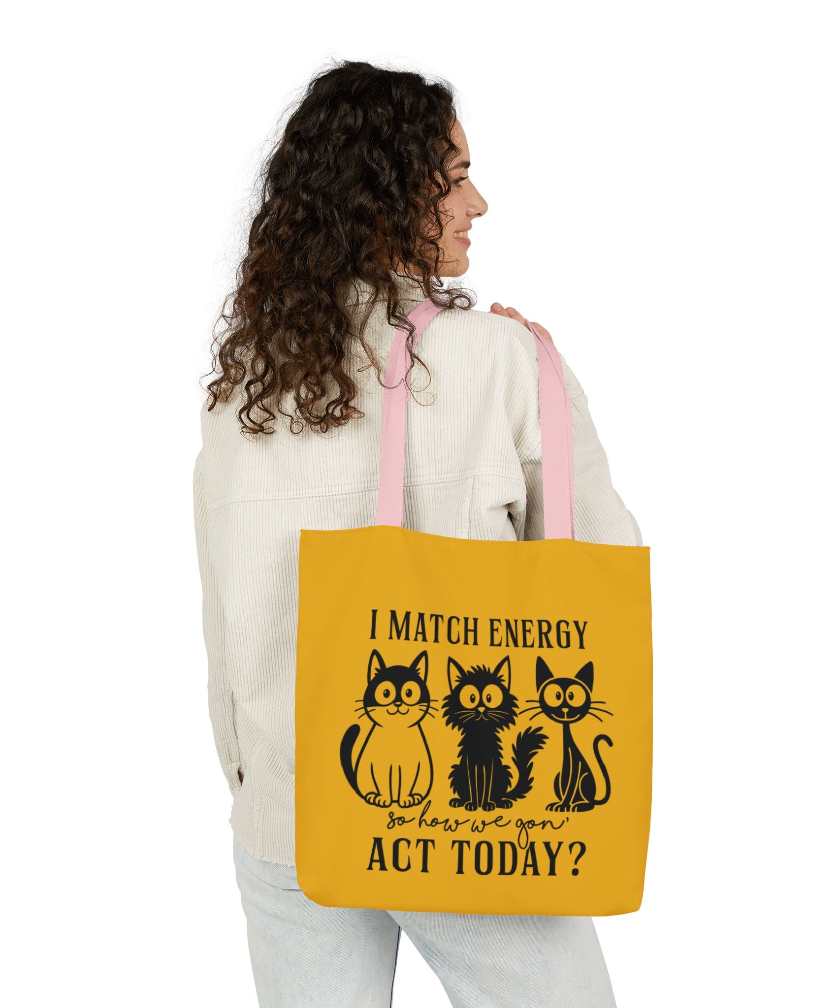 Cute Yellow Canvas Tote – Reusable Bag