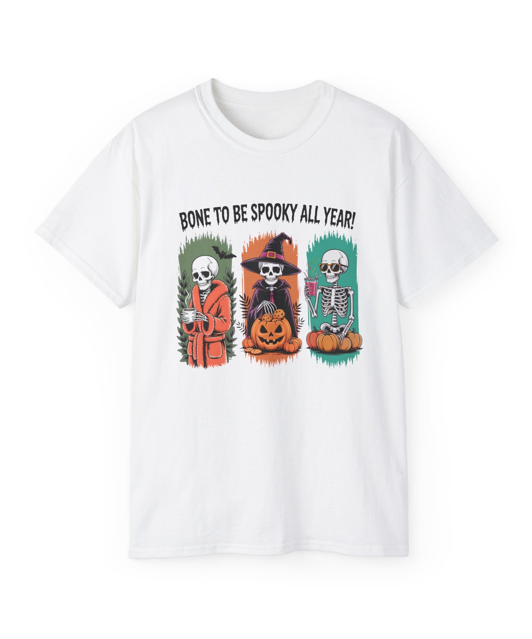 Spooky All Year Skeleton Halloween Tee | Gallory Hive