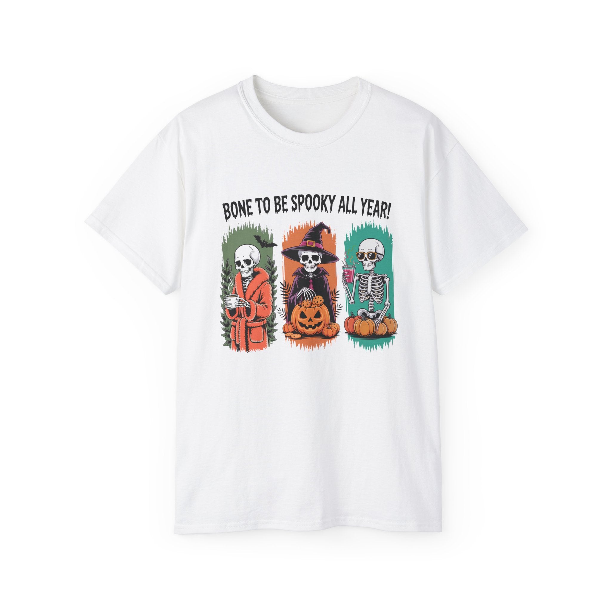 Spooky All Year Skeleton Halloween Tee | Gallory Hive