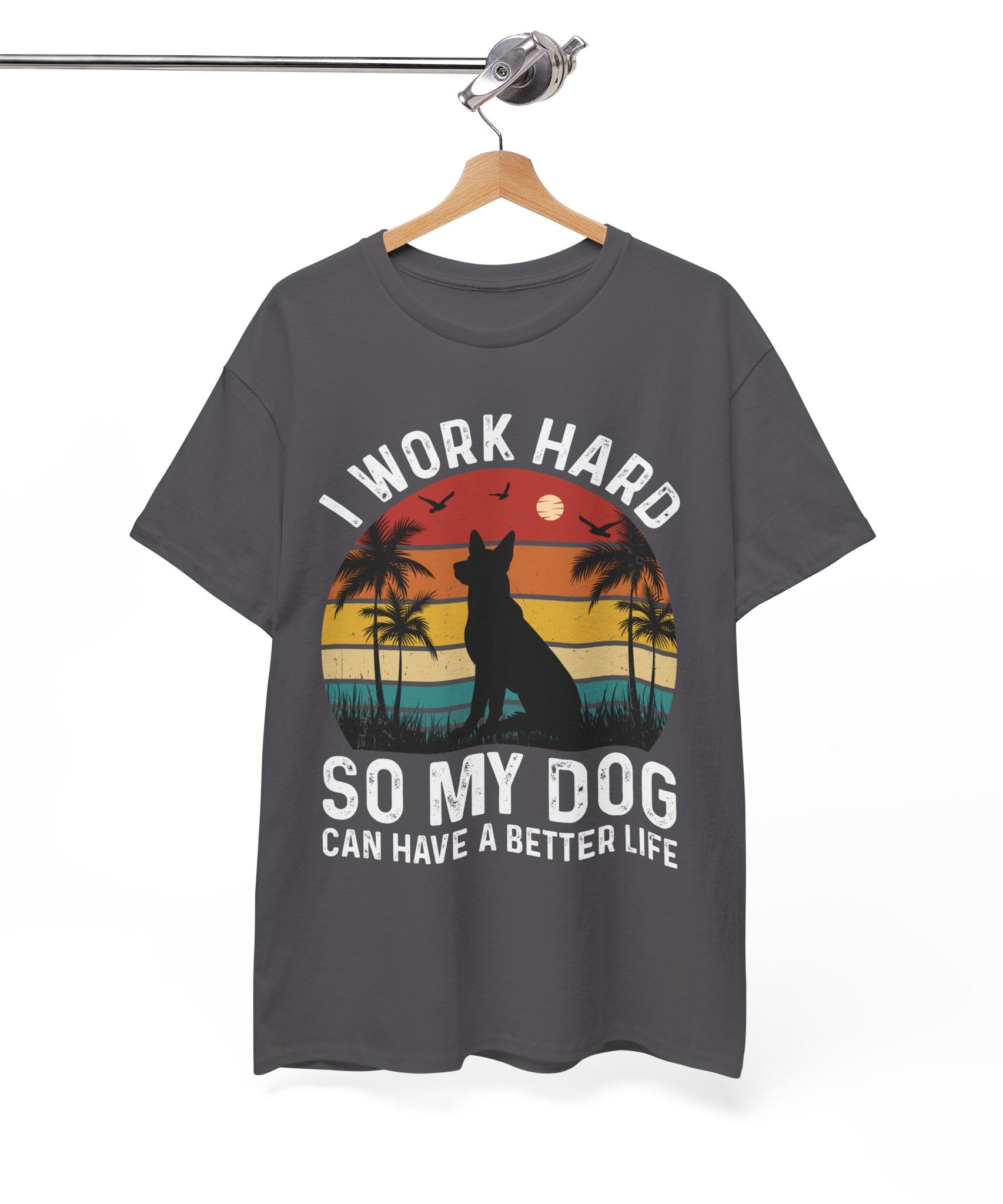 Retro Dog Lover Tee - Work Hard for My Pet | Gallory Hive