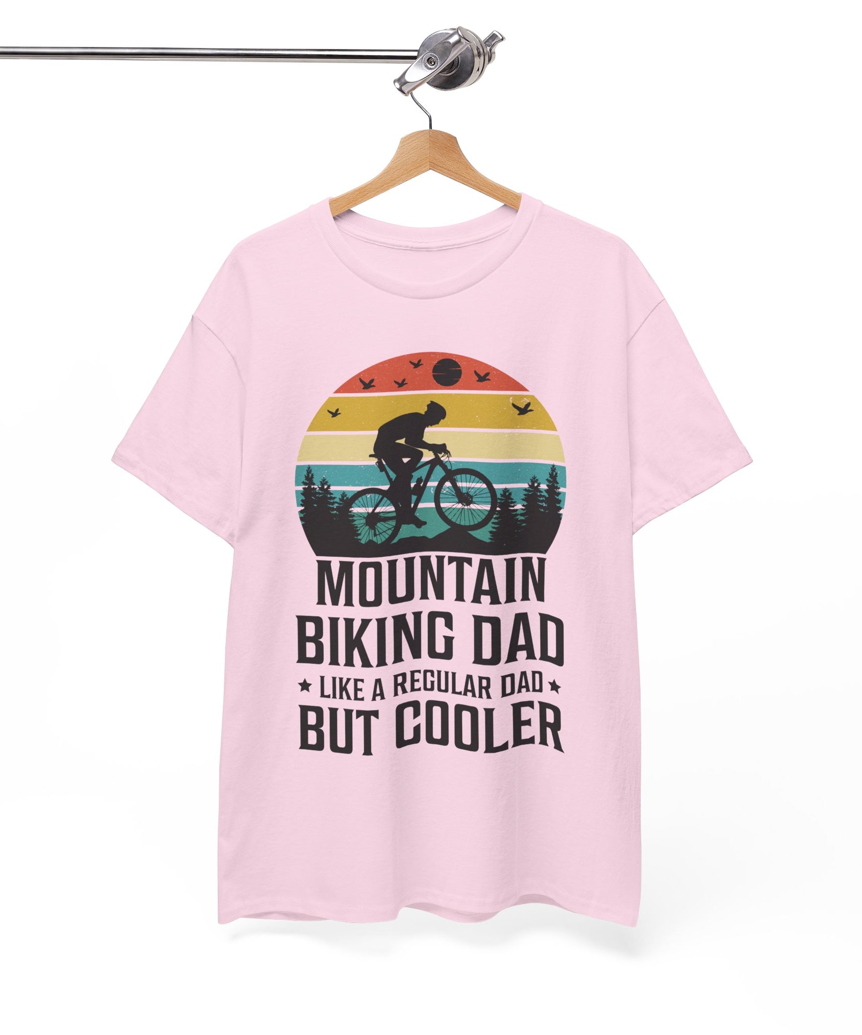 Retro Mountain Biking Dad Tee - Unique Gift Idea