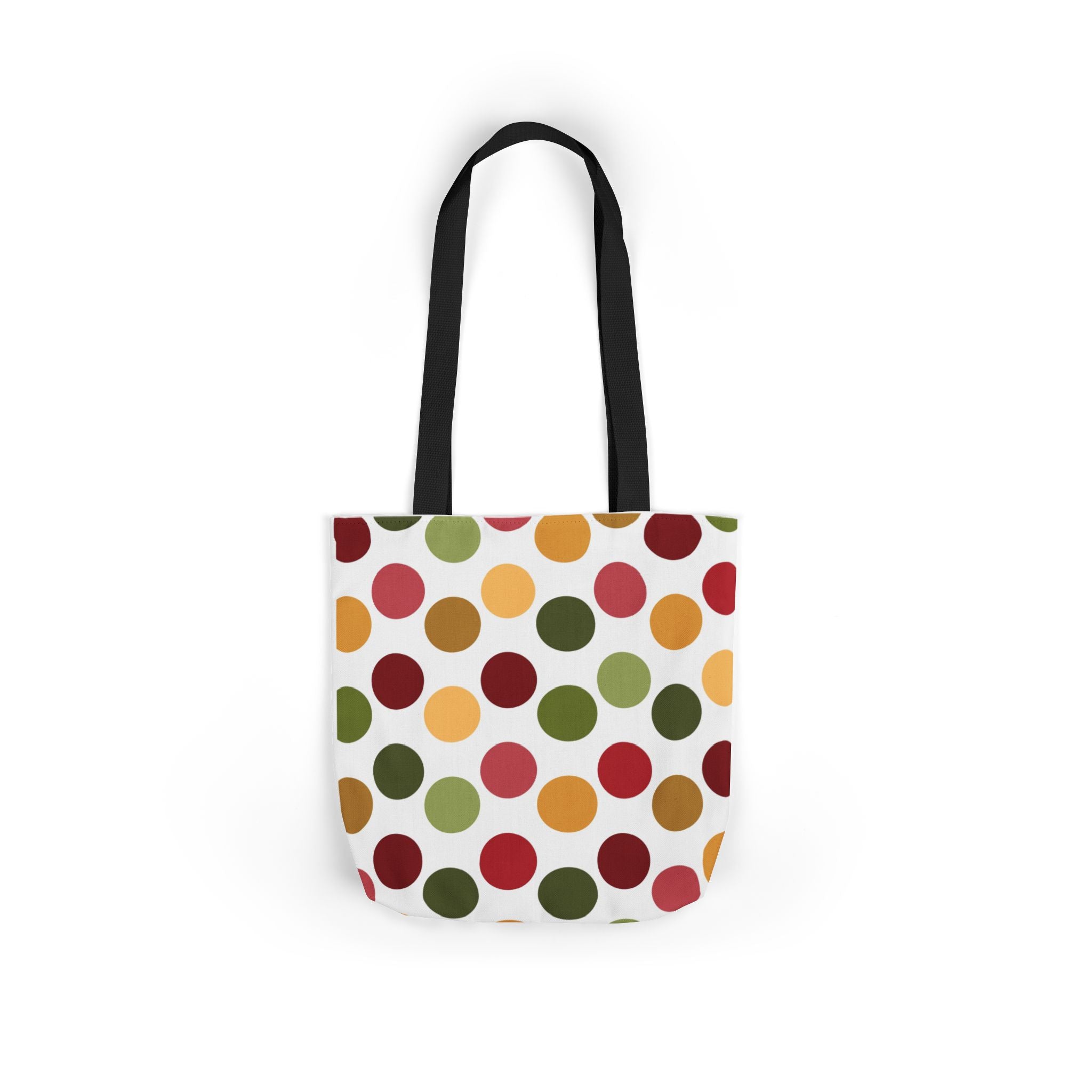 Colorful Polka Dot Canvas Tote Bag