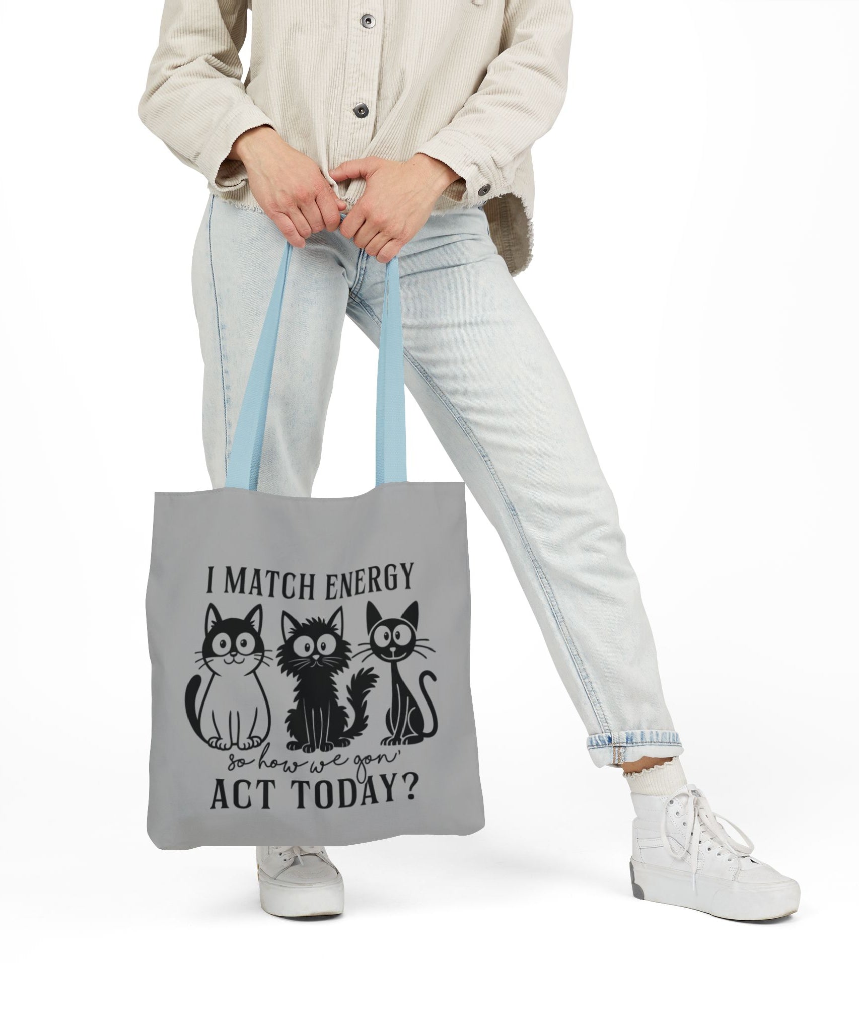 Gift for Cat Lovers – Light Grey Tote Bag