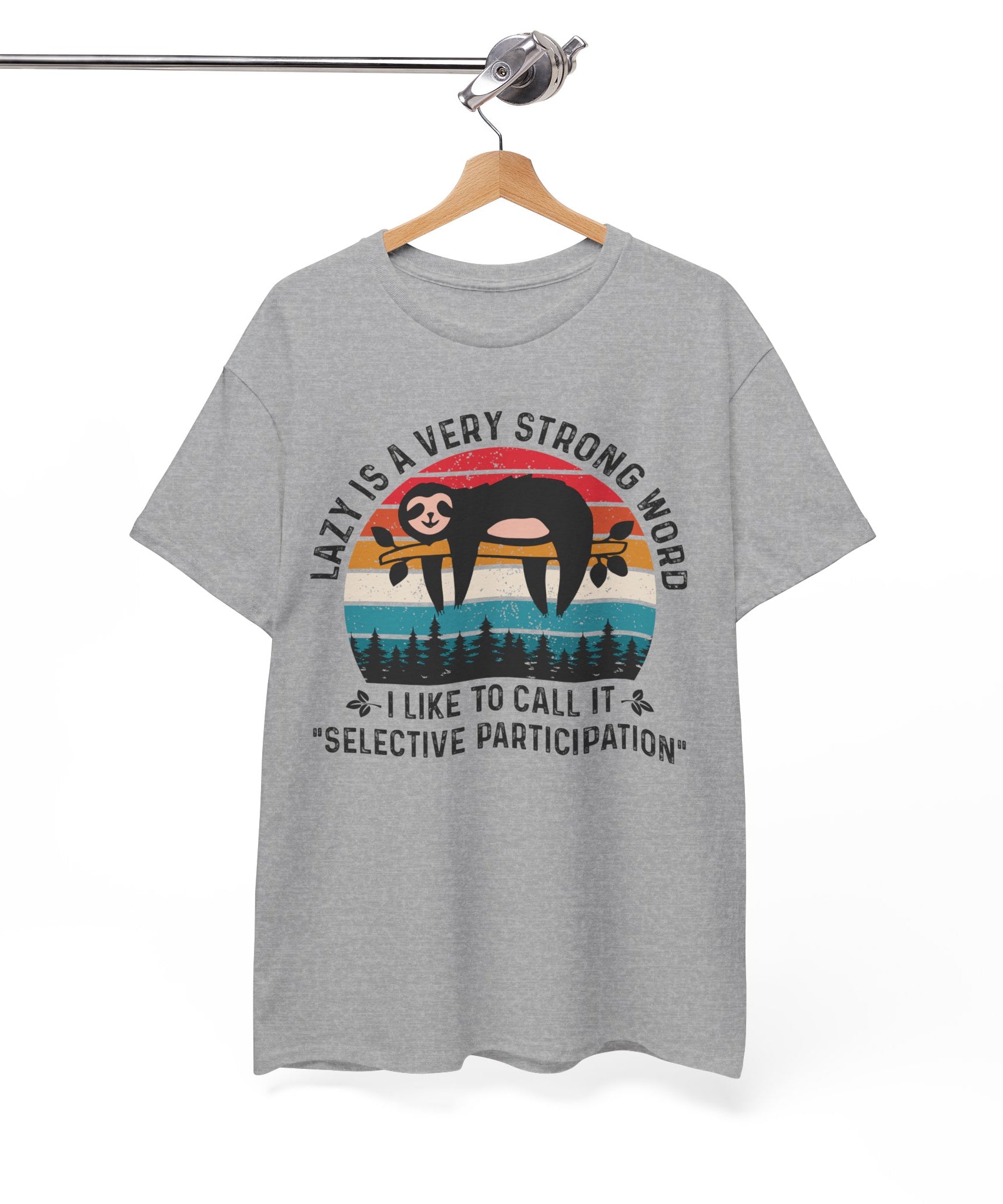Sloth Hiking Team Retro Sunset Tee