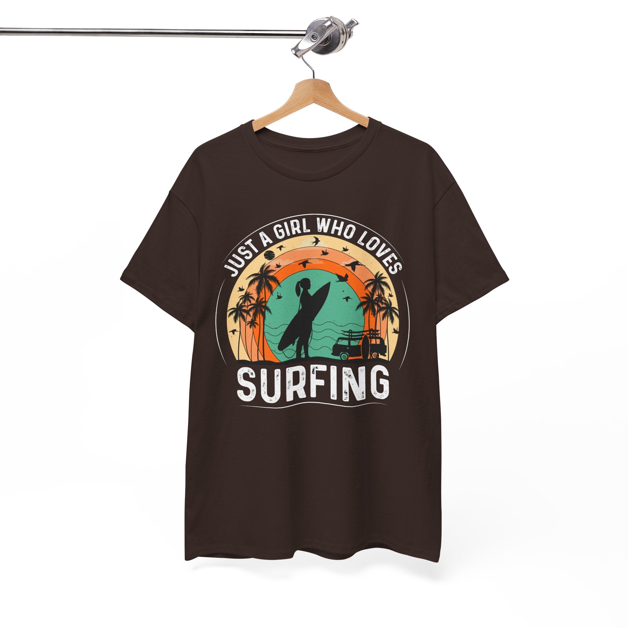 Beach Girl Surfing Retro Tee | Gallory Hive