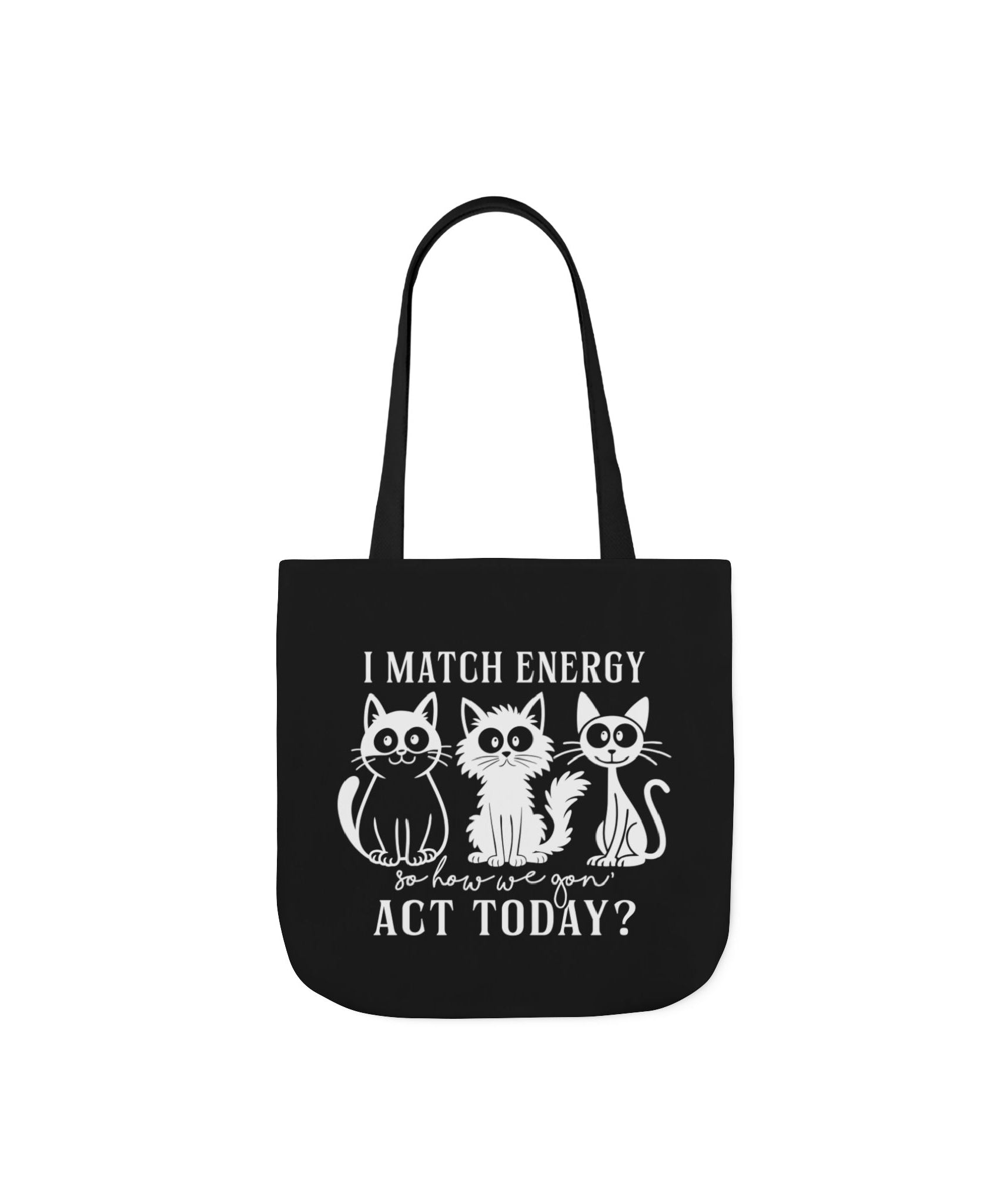 Cute Black Cat Canvas Tote – Reusable Bag | Gallory Hive