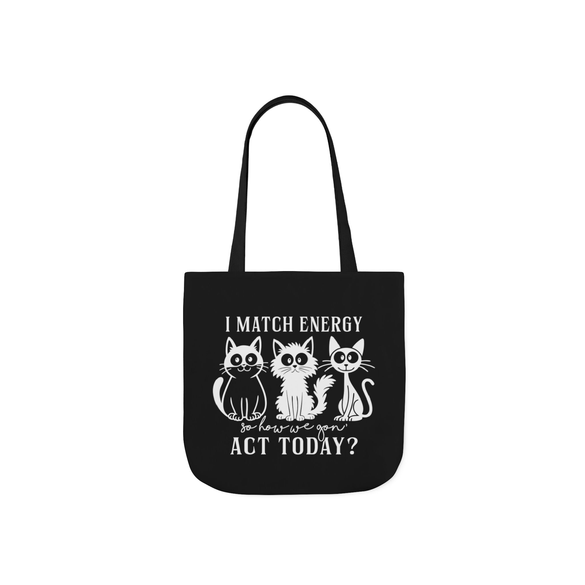 Cute Black Cat Canvas Tote – Reusable Bag | Gallory Hive