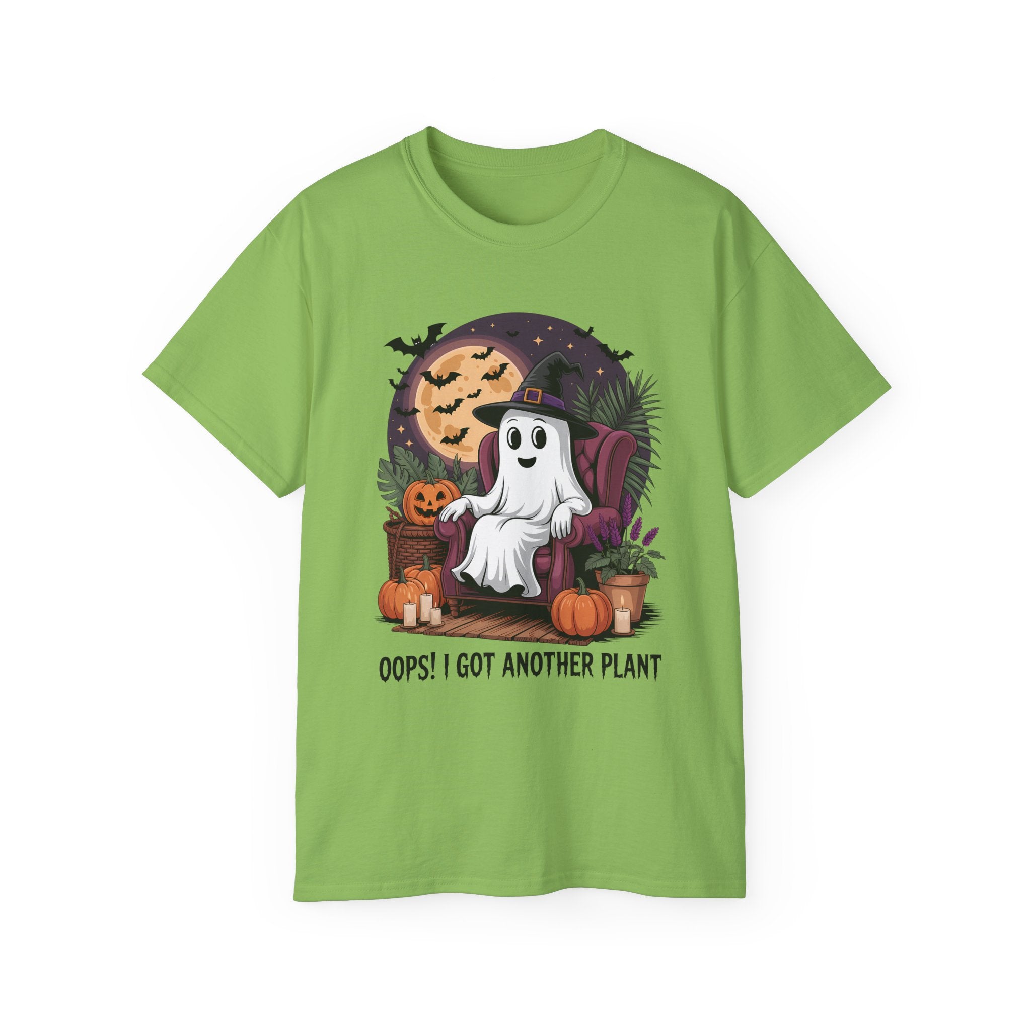 Halloween Plant Ghost Tee - Spooky Witch Design | Gallory Hive