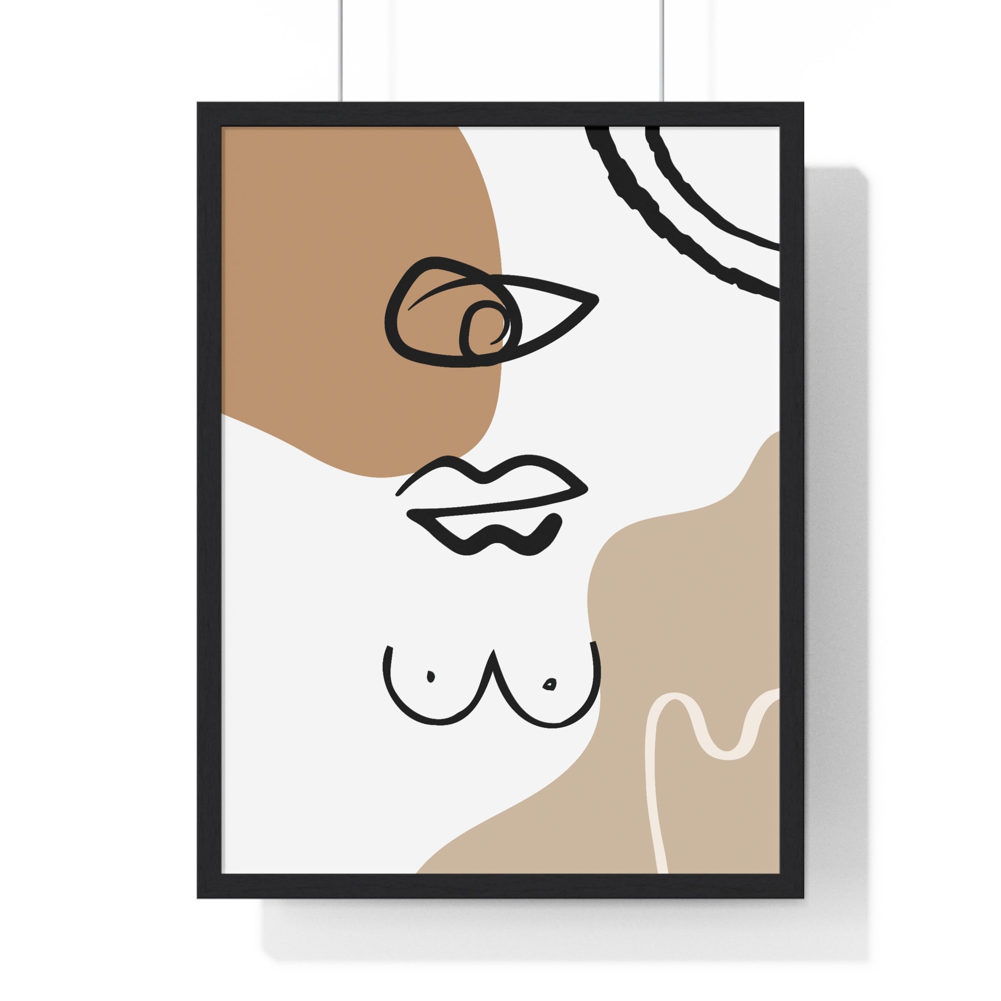 Abstract Human Form Art – Framed Line Drawing | Gallory Hive