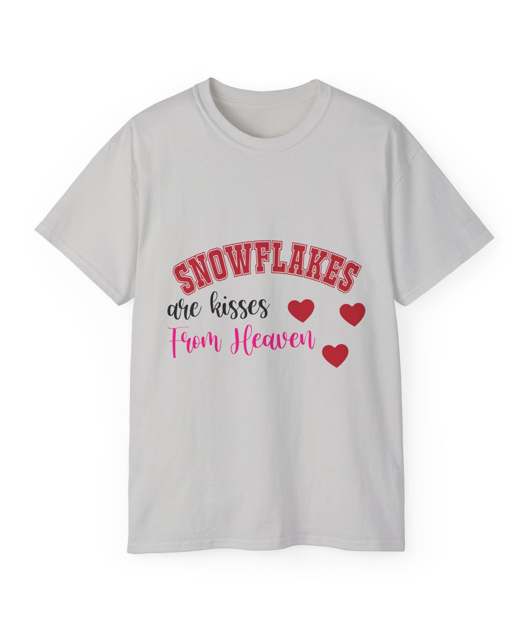 Snowflakes & Hearts Christmas T-Shirt | Gallory Hive