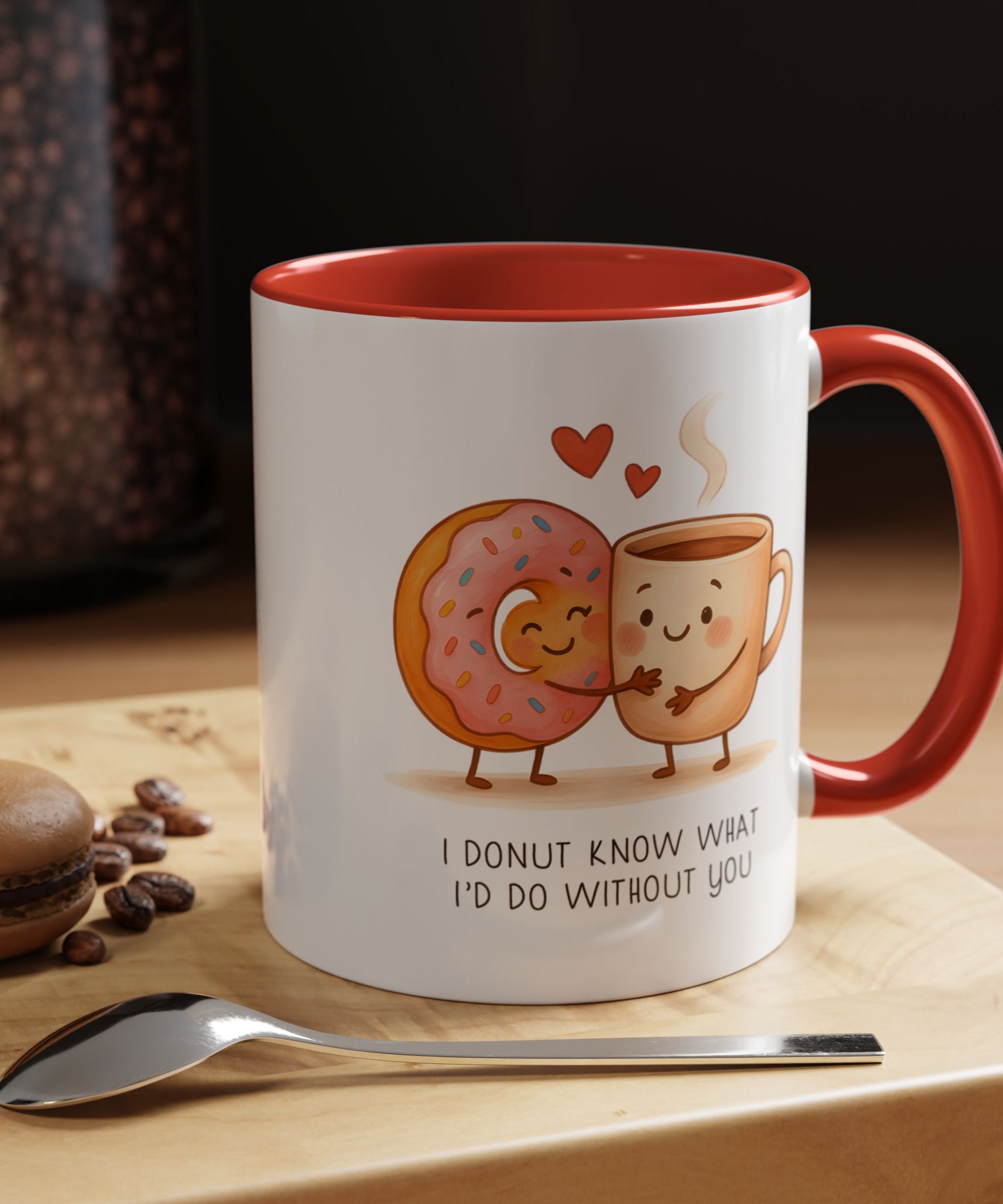 Cute Donut and Coffee Love Ceramic Mug | Gallory Hive
