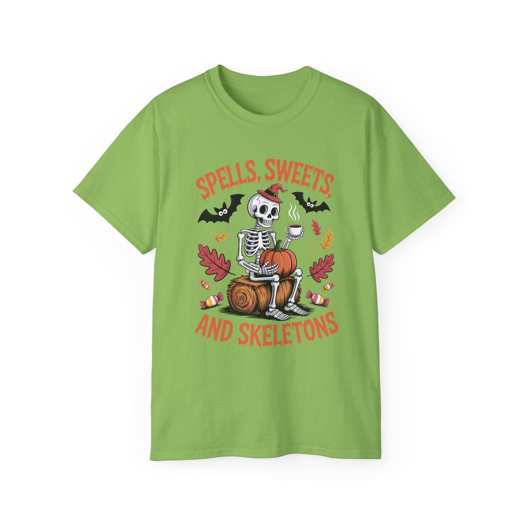 Cute Skeleton Witch Halloween T-Shirt | Gallory Hive