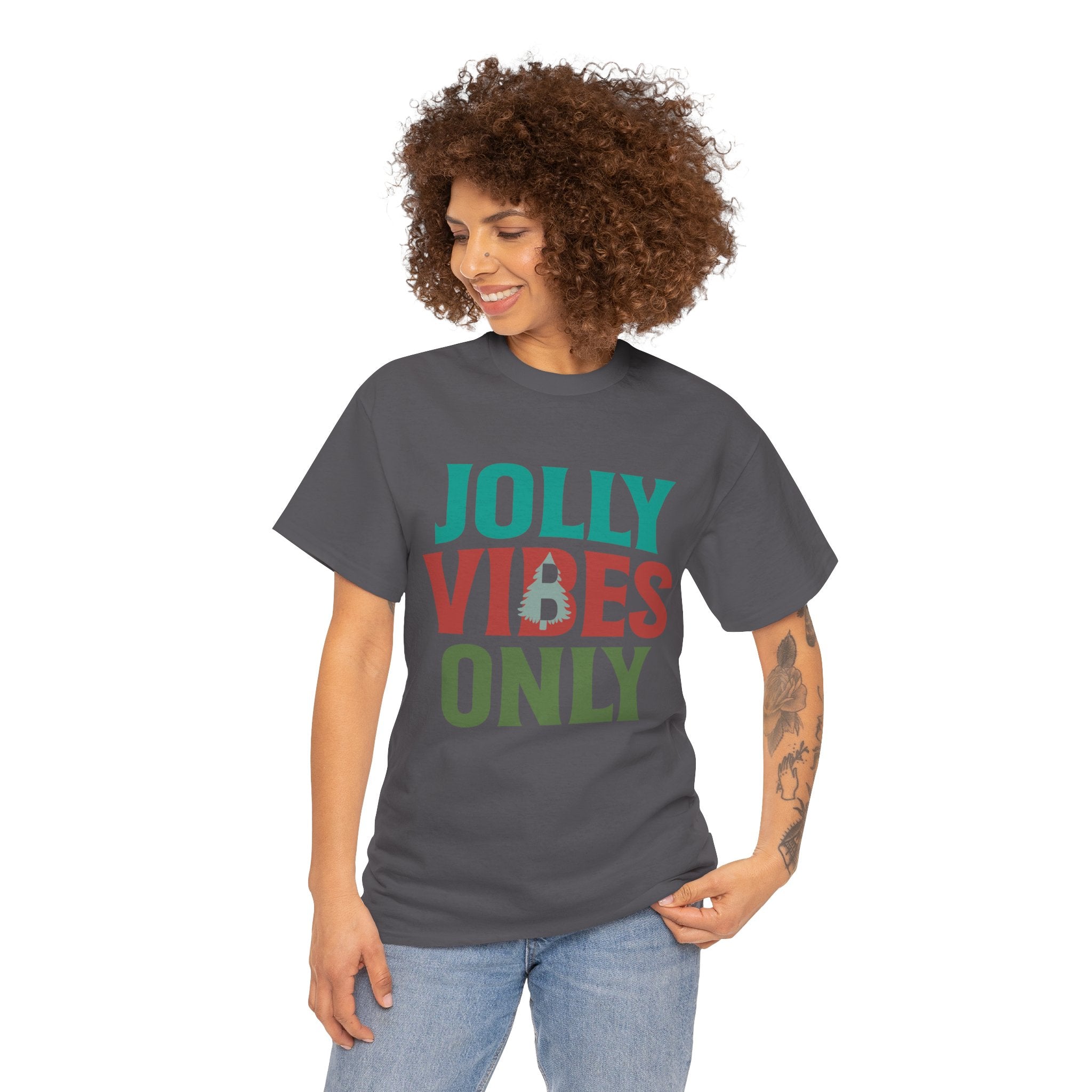 Festive Jolly Vibes Christmas T-Shirt | Gallory Hive