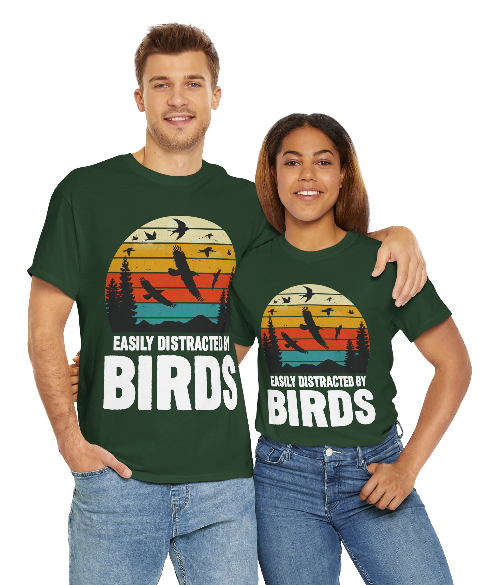 Retro Birds Lover Tee - Distracted Design