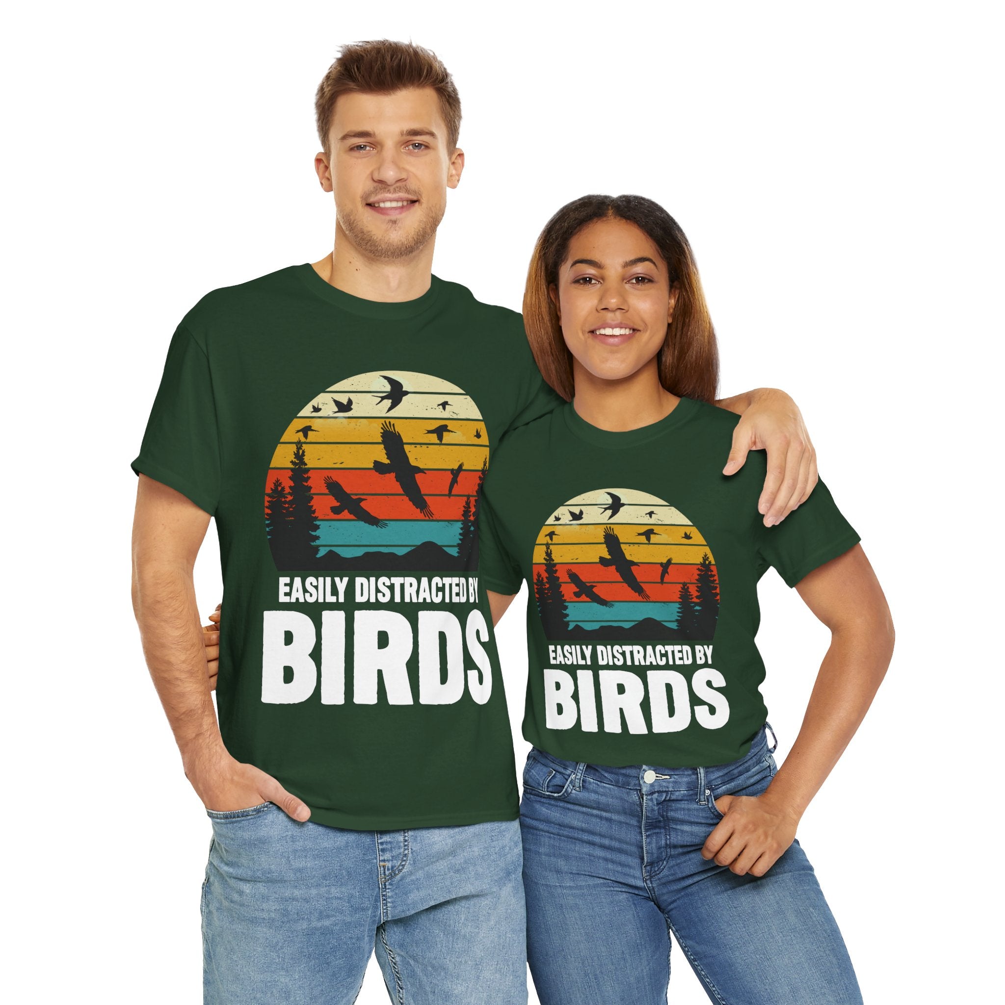 Retro Birds Lover Tee - Distracted Design