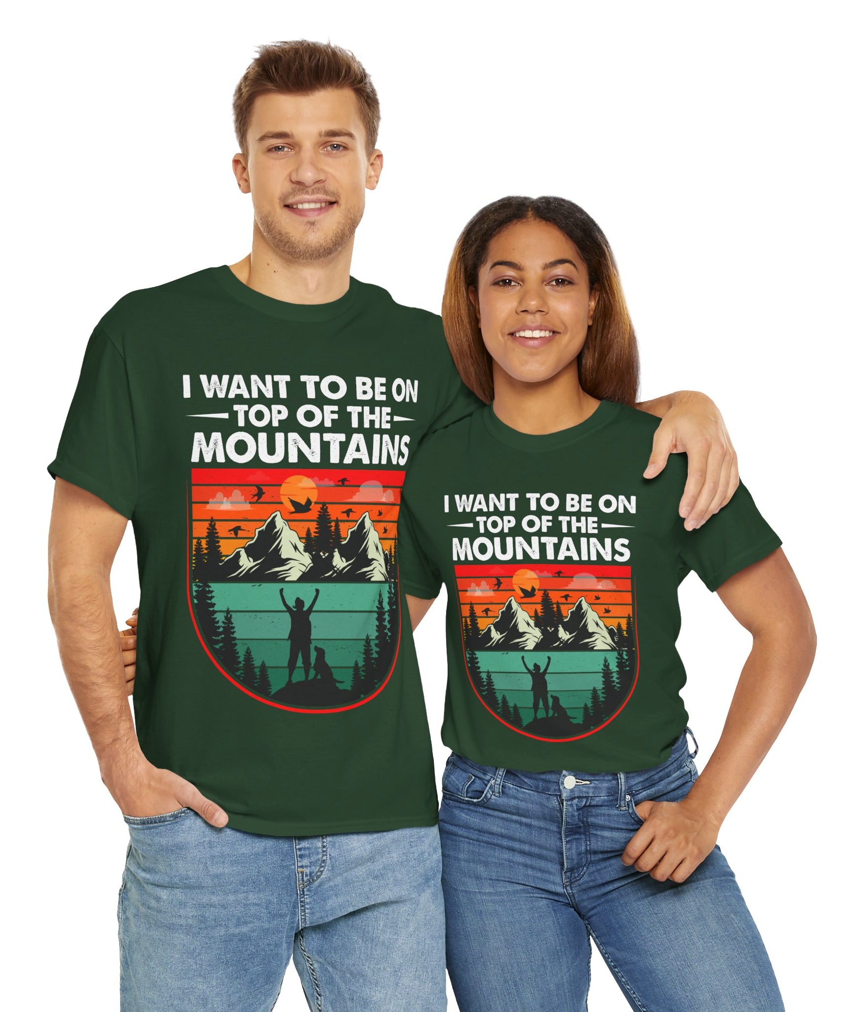 Retro Mountains T-Shirt - Adventure Vibes Tee