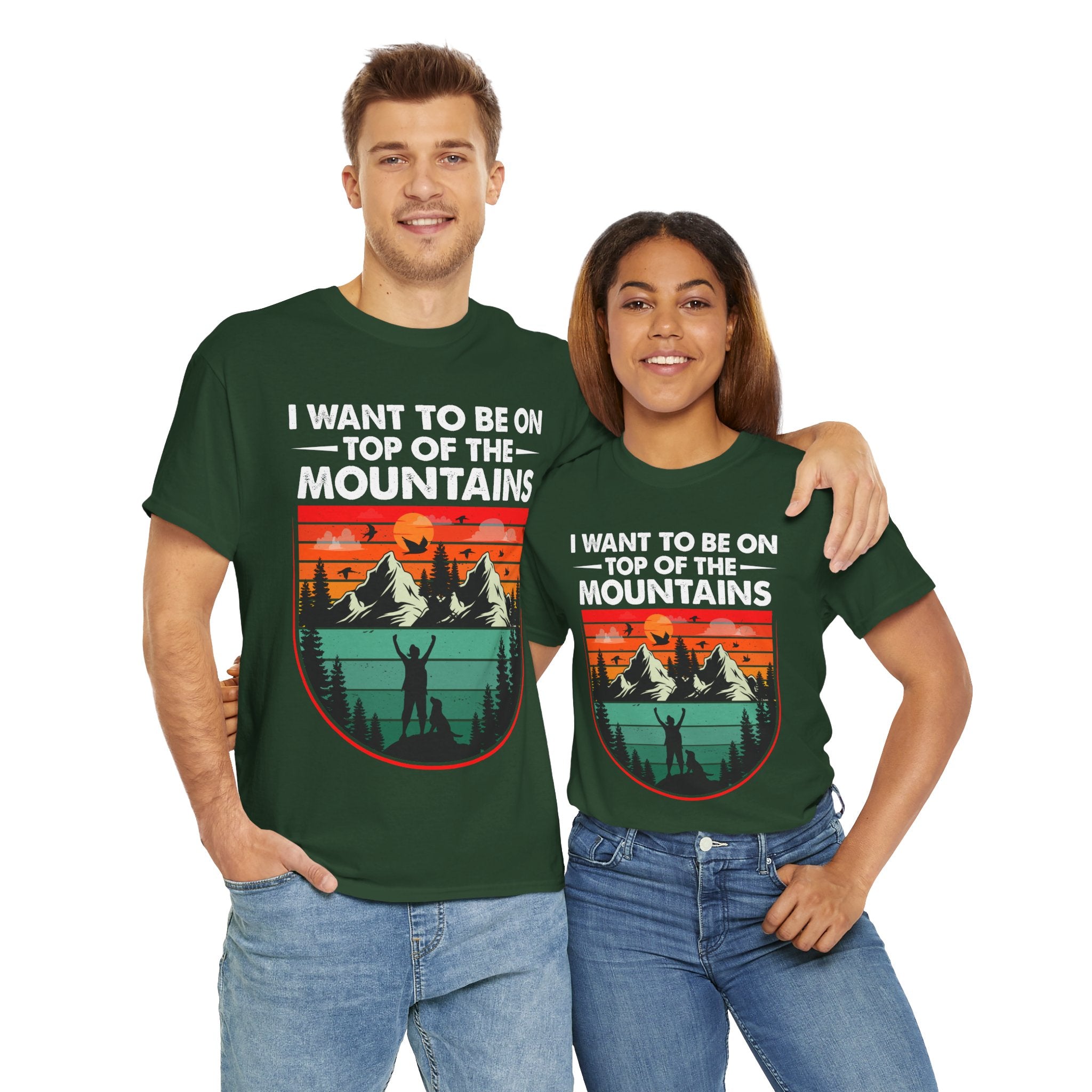 Retro Mountains T-Shirt - Adventure Vibes Tee