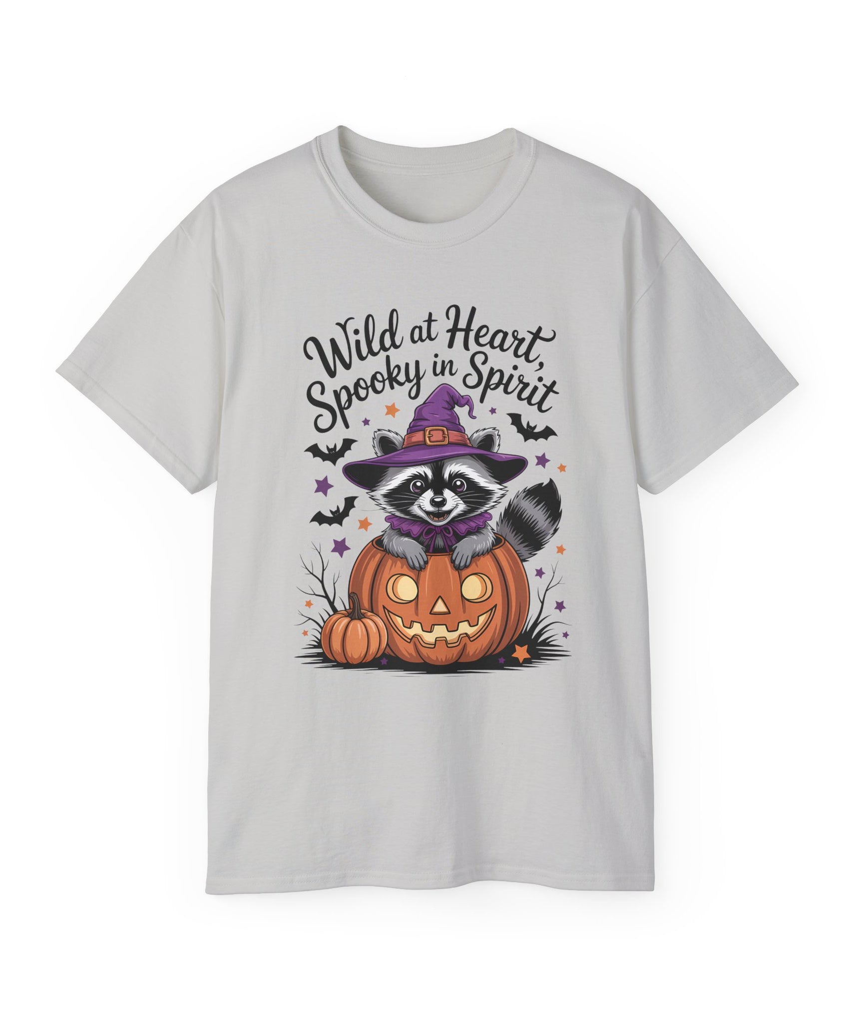 Spooky Raccoon in Pumpkin T-Shirt ~ Gallory Hive