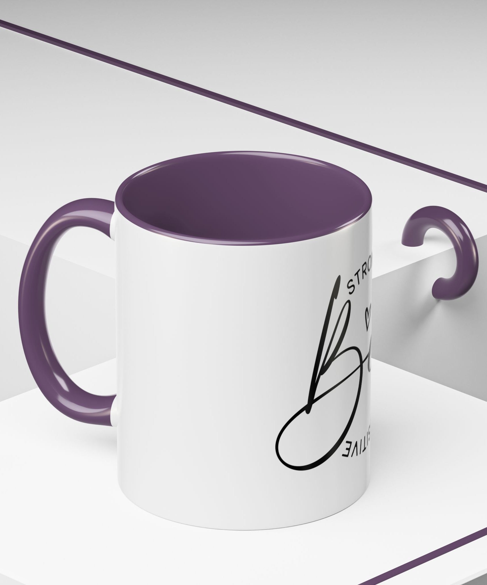 Inspirational Coffee Mug | Be Strong, Confident, Positive | Gift for Women, Motivational Drinkware, Self-Care, Encouragement