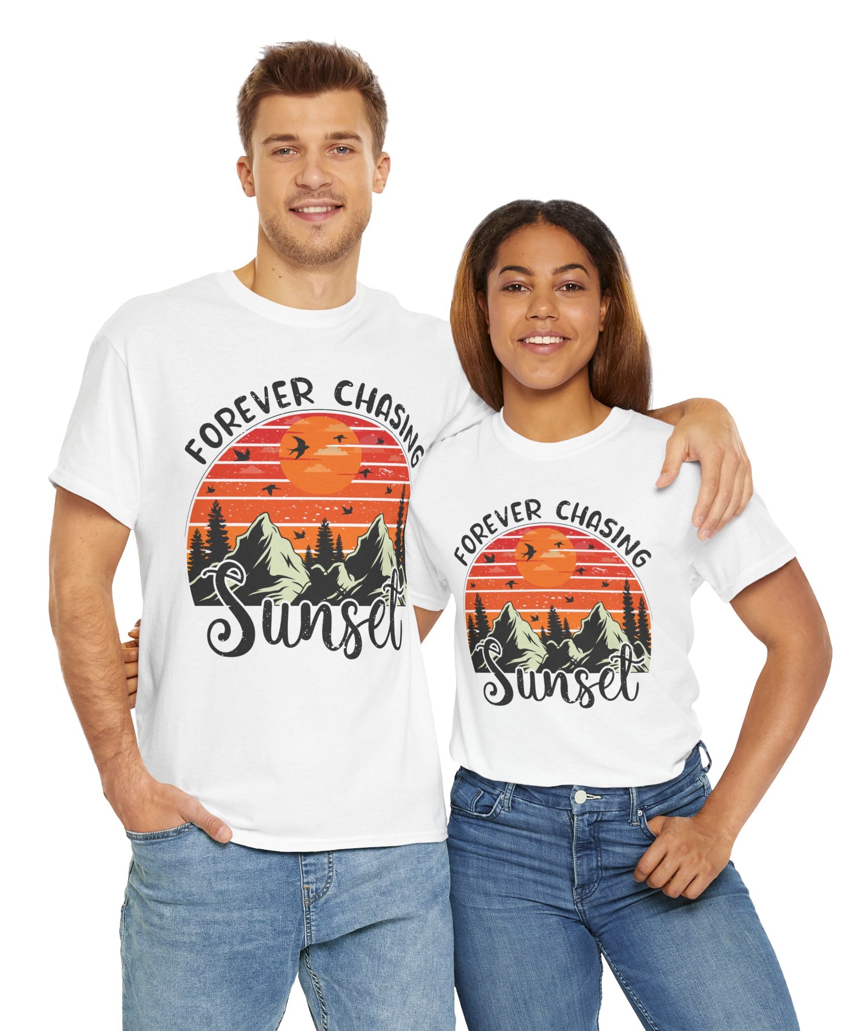 Sunset Mountain Scene T-Shirt