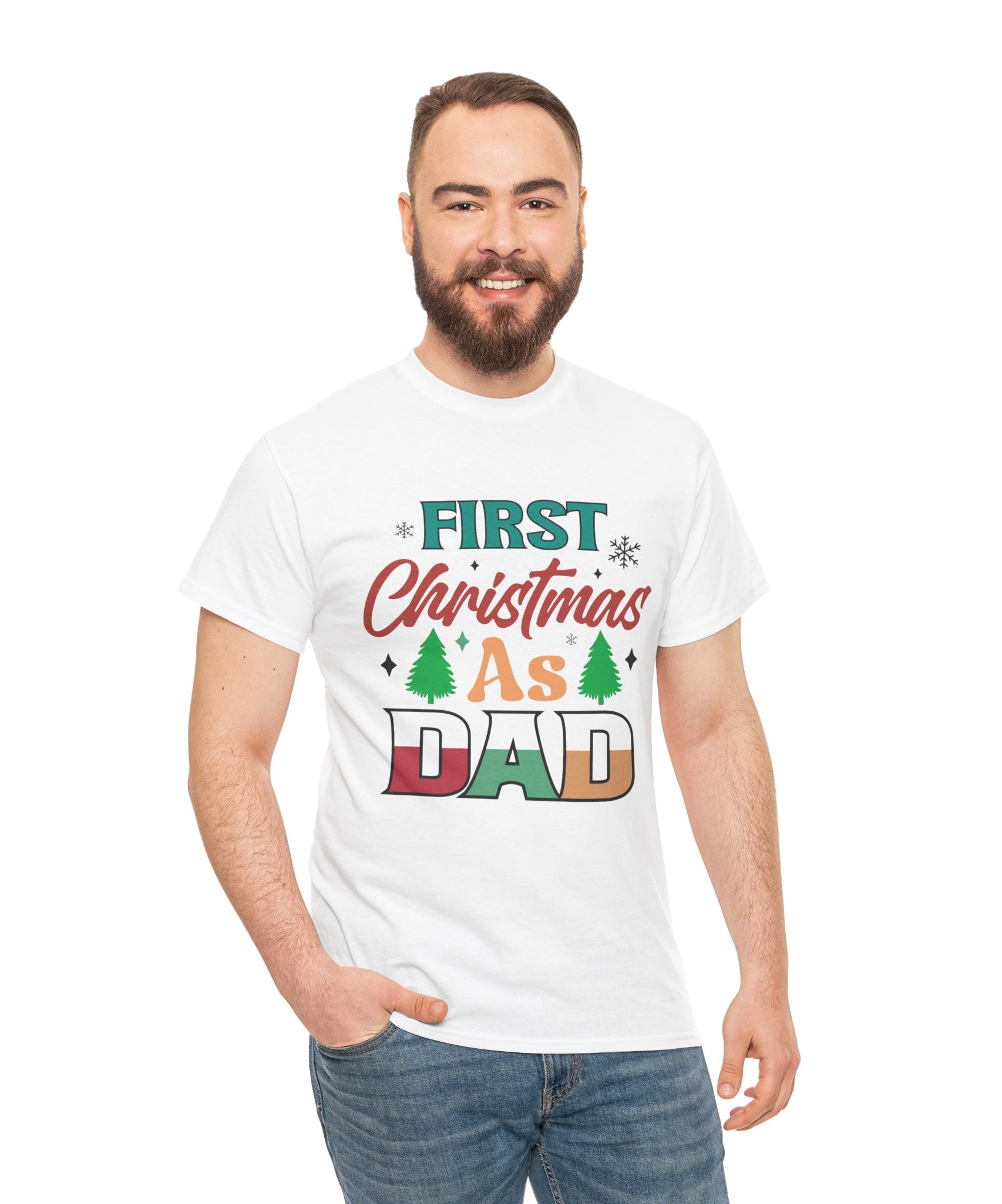 First Christmas as Dad T-Shirt | Gallory Hive
