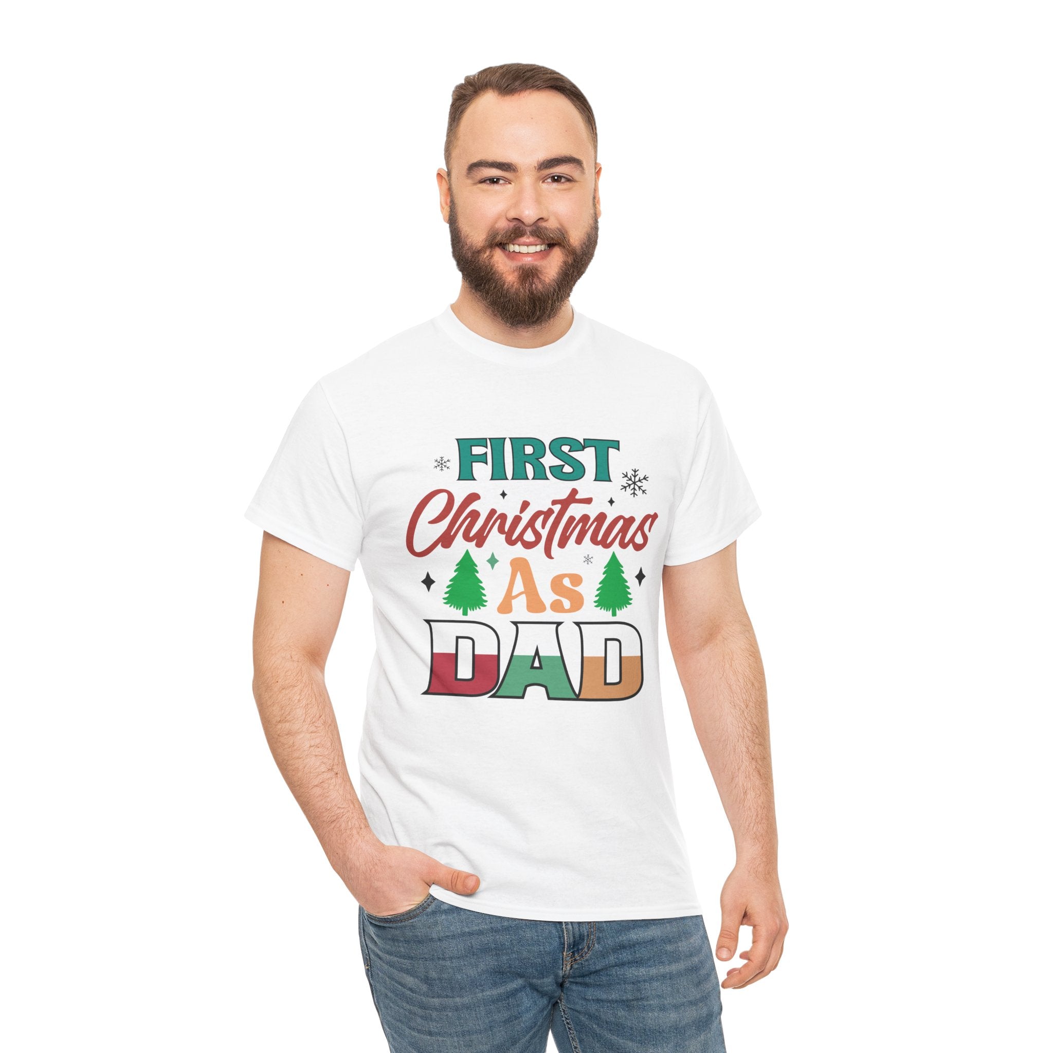 First Christmas as Dad T-Shirt | Gallory Hive