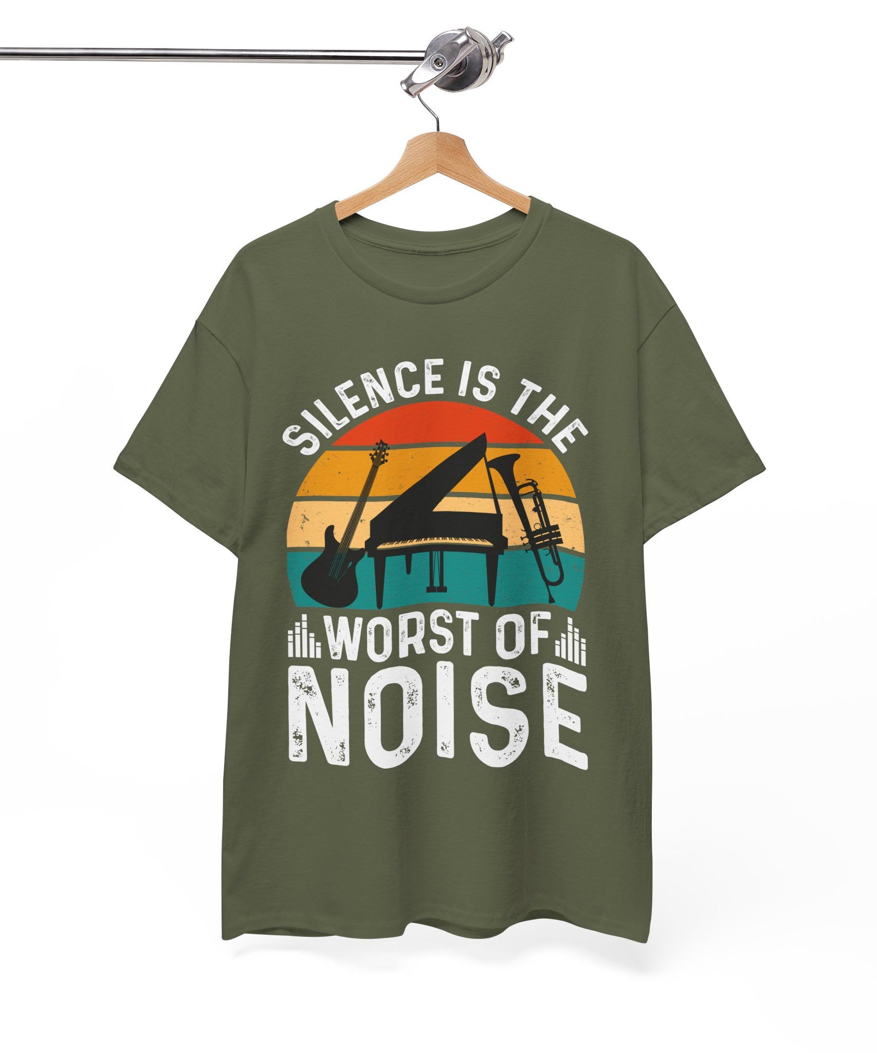 Retro Music Lover-Shirt - Silence Noise Tee