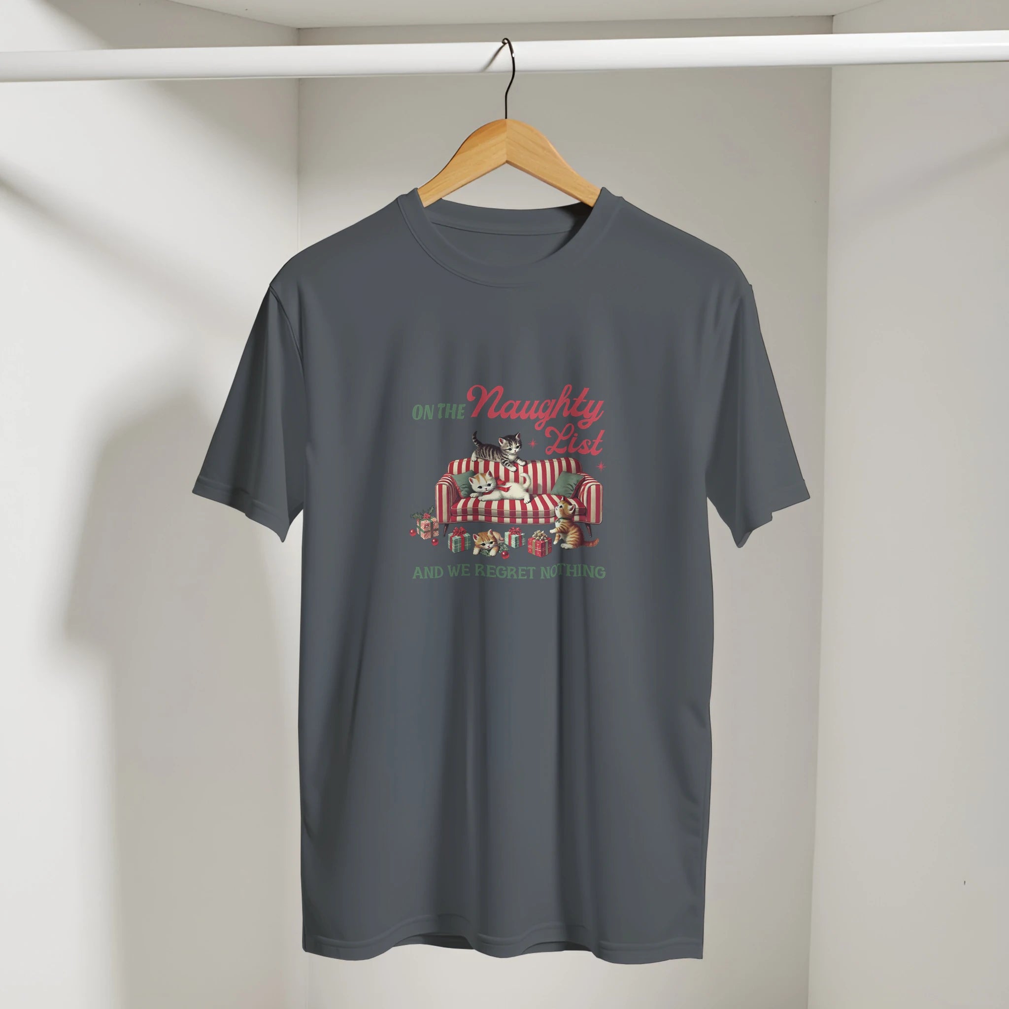 Retro Naughty Kittens Christmas Tee | Gallory Hive