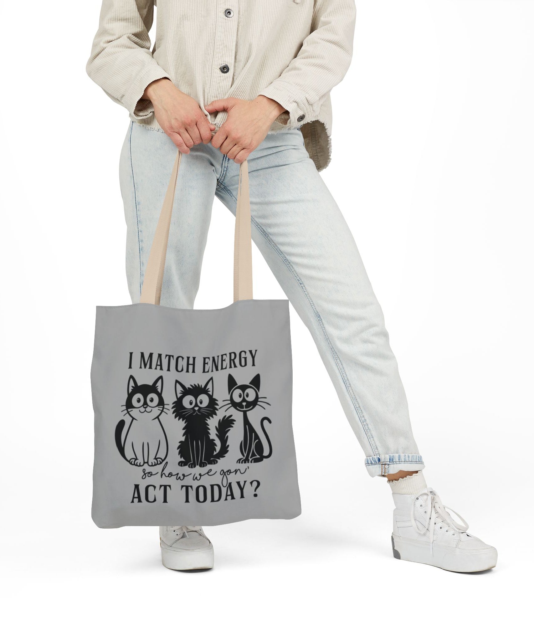 Gift for Cat Lovers – Light Grey Tote Bag