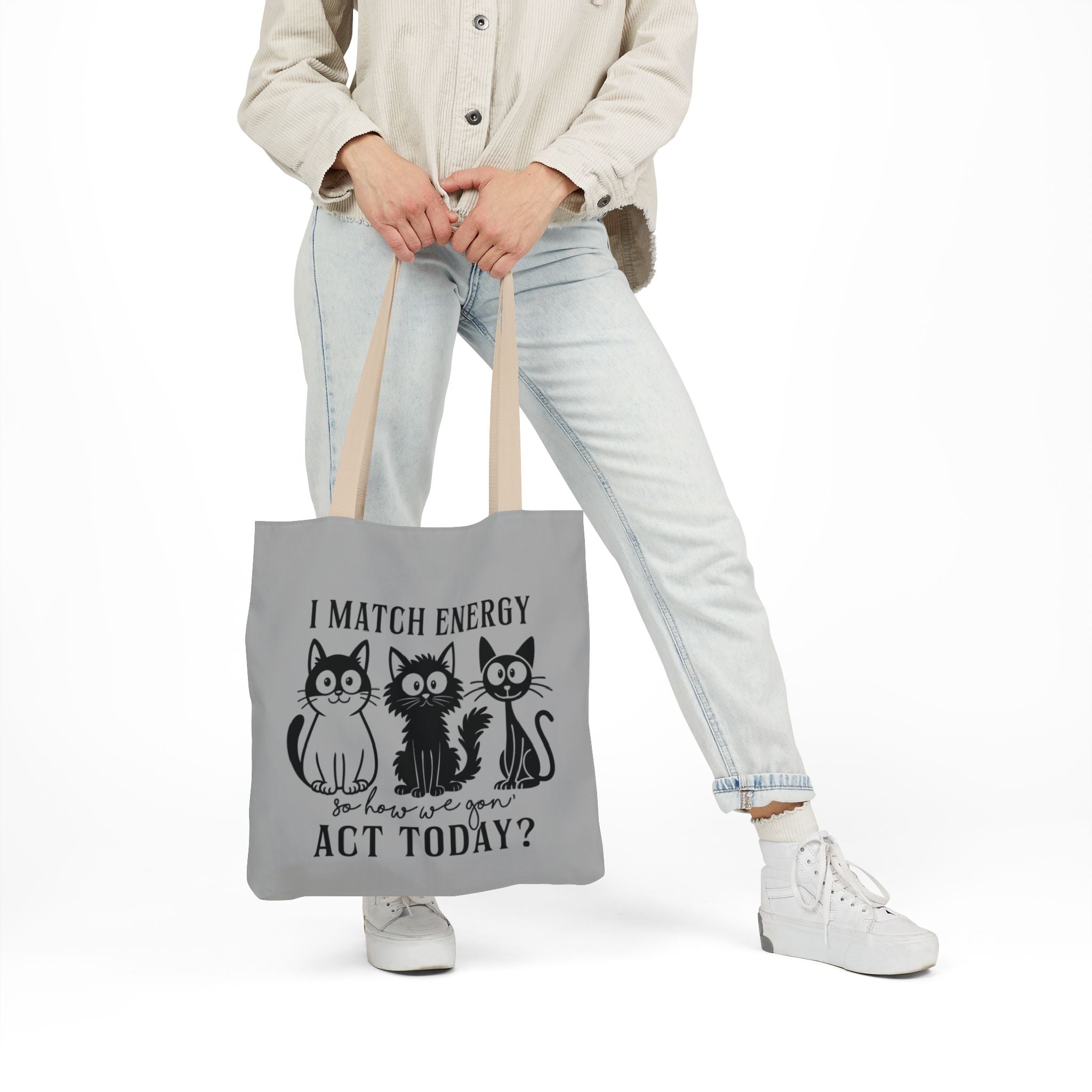 Gift for Cat Lovers – Light Grey Tote Bag