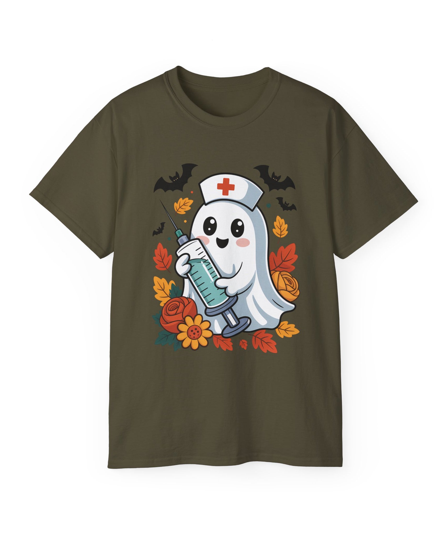 Halloween Nurse Ghost T-Shirt - Spooky Season Style | Gallory Hive