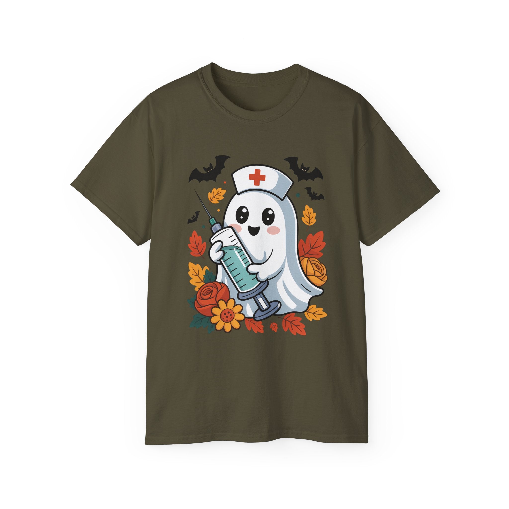 Halloween Nurse Ghost T-Shirt - Spooky Season Style | Gallory Hive